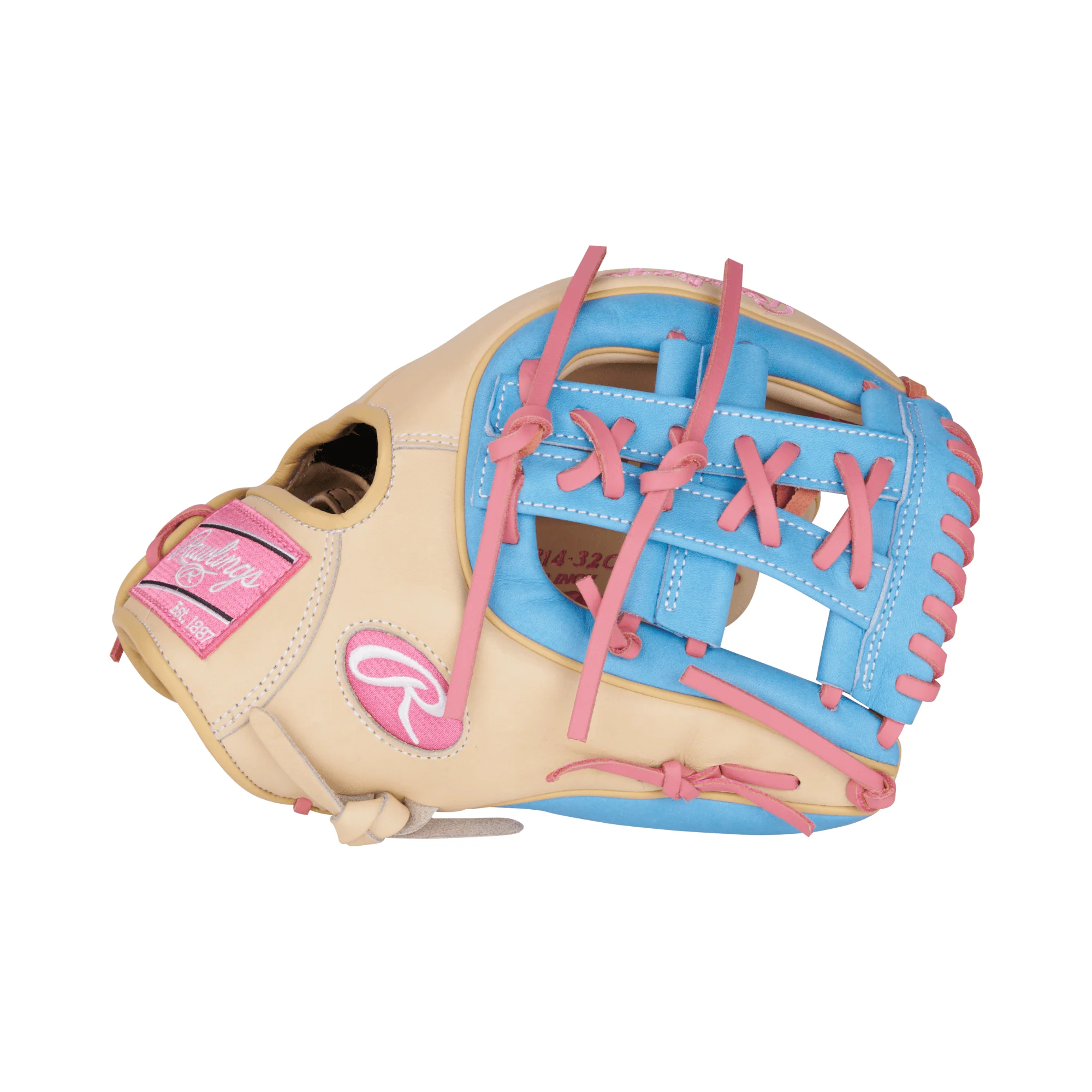 Rawlings Heart of the Hide Series Infield Glove 11.5" - Camel/Col. Blue - Image 5