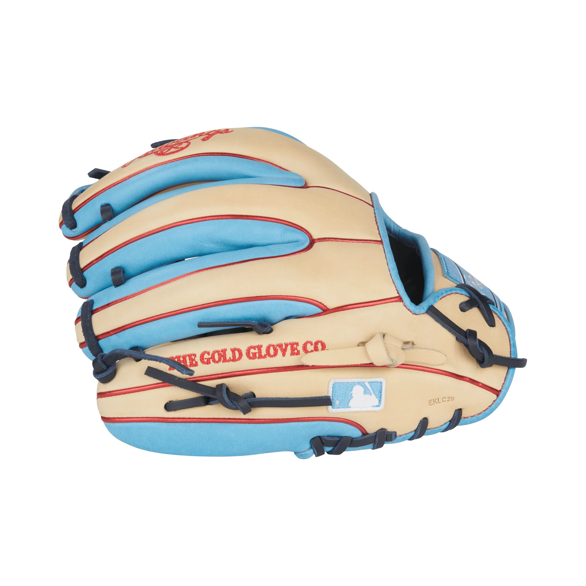 Rawlings Heart of the Hide Series Infield Baseball Glove 11.5" Camel/Columbia Blue - Image 5