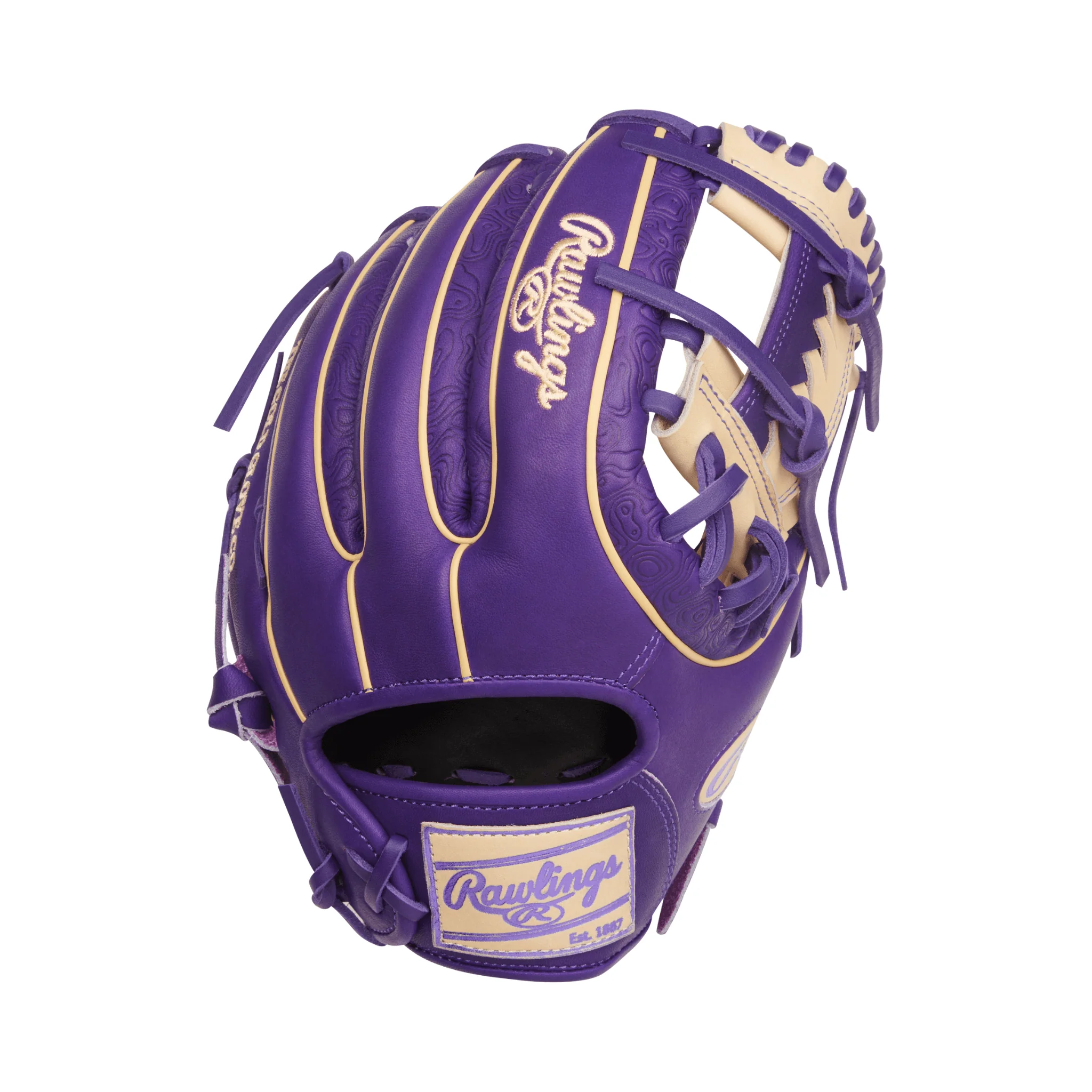 Rawlings Heart of the Hide Series Camel/Purple 11.75" - Image 2
