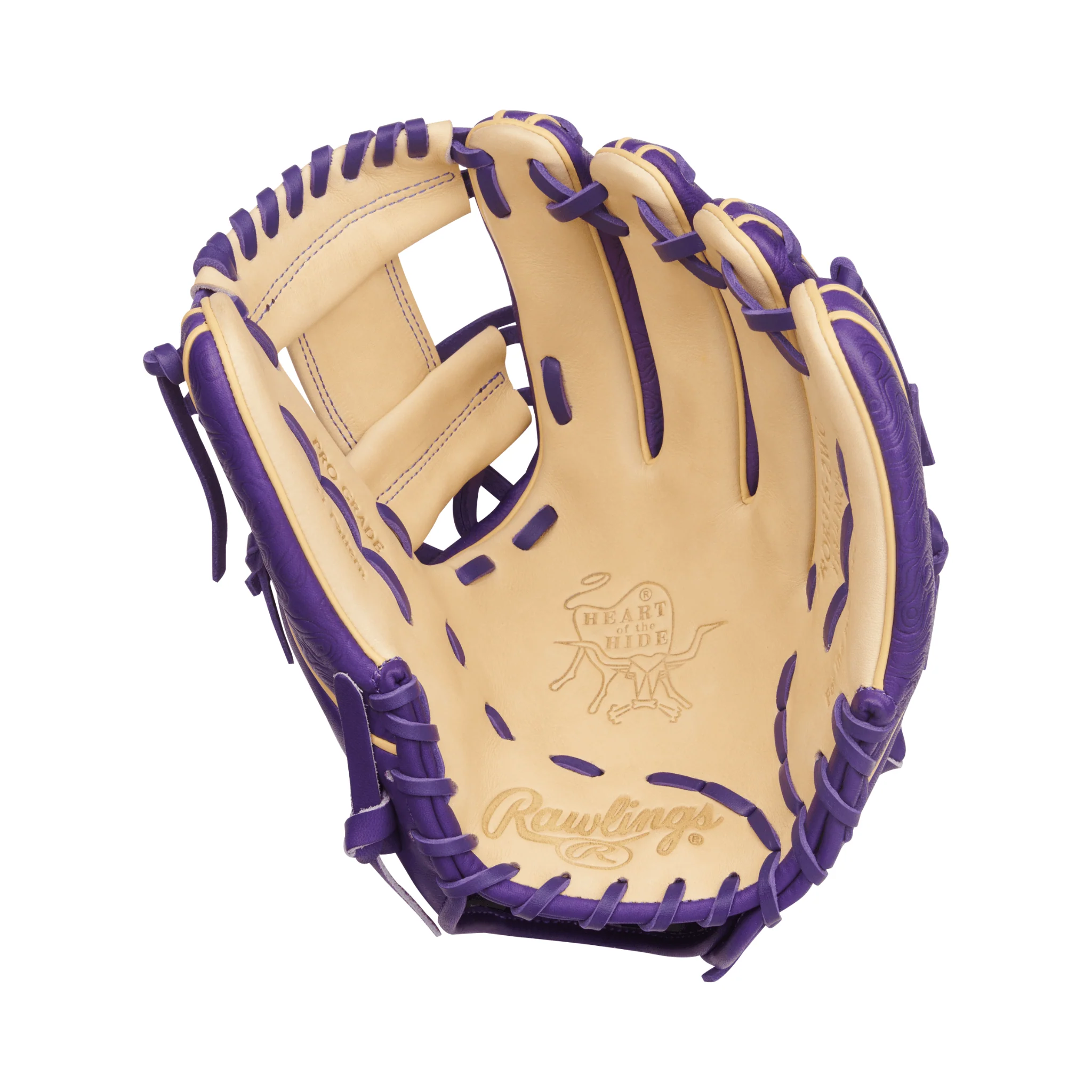 Rawlings Heart of the Hide Series Camel/Purple 11.75" - Image 3