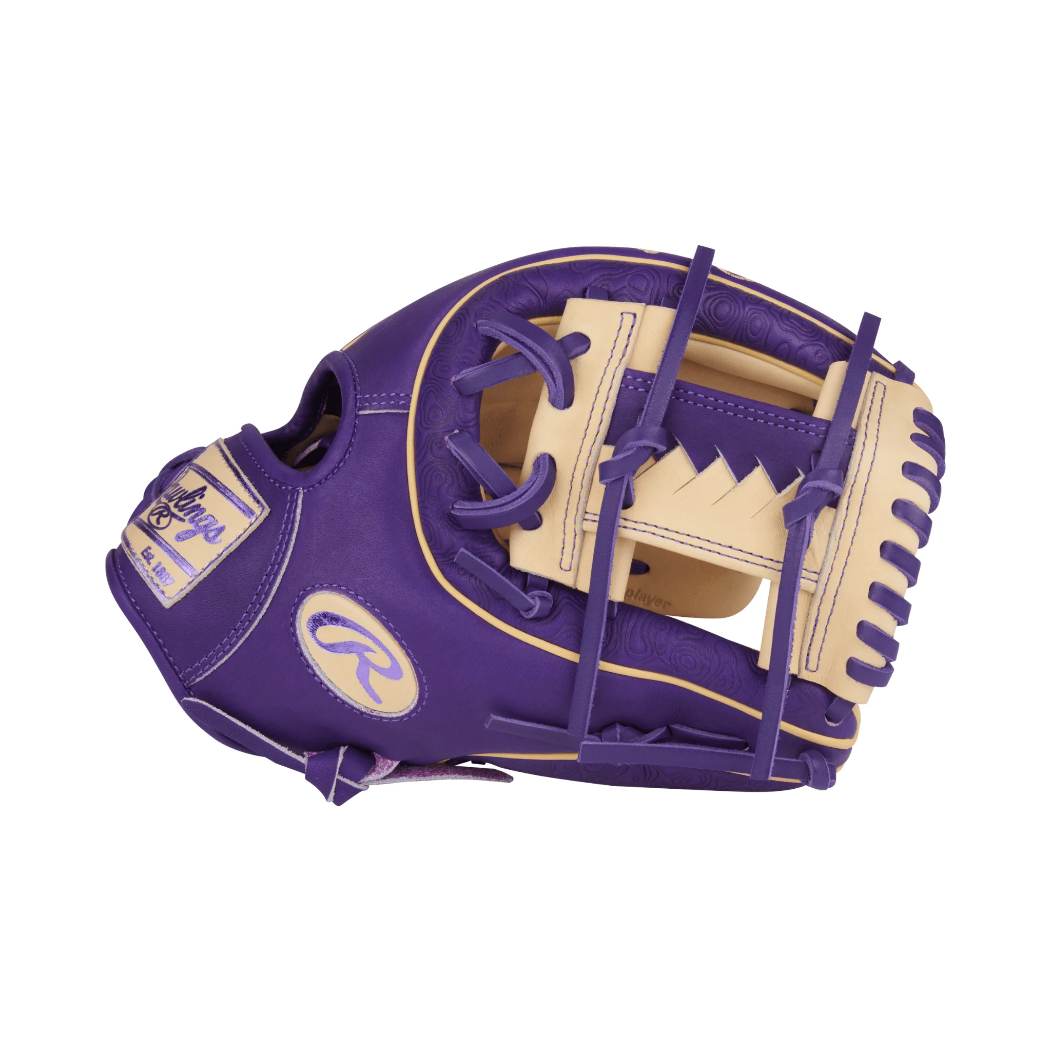 Rawlings Heart of the Hide Series Camel/Purple 11.75" - Image 4