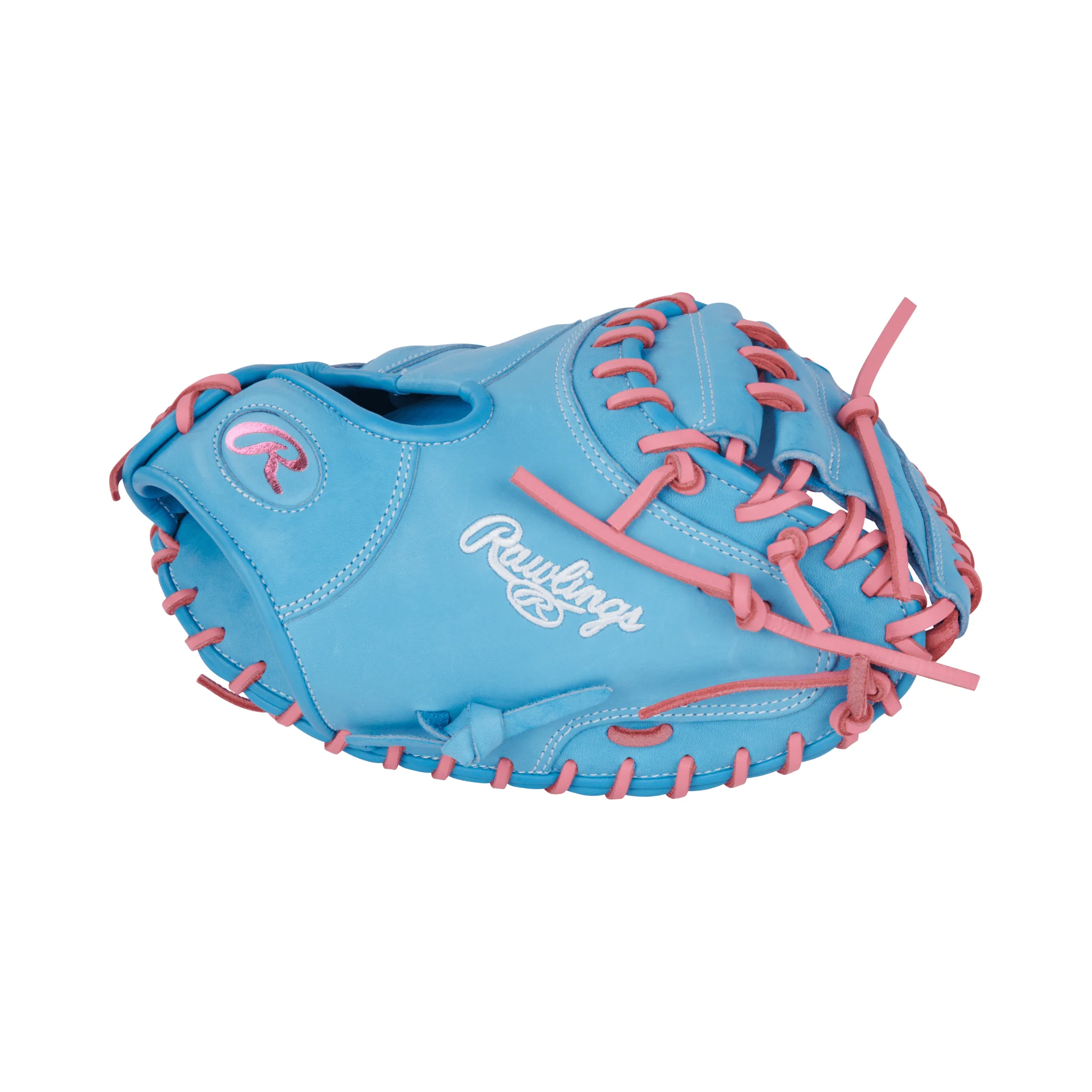 Rawlings Heart of the Hide Series Catchers Mitt 33" Col. Blue/Pink - Image 5