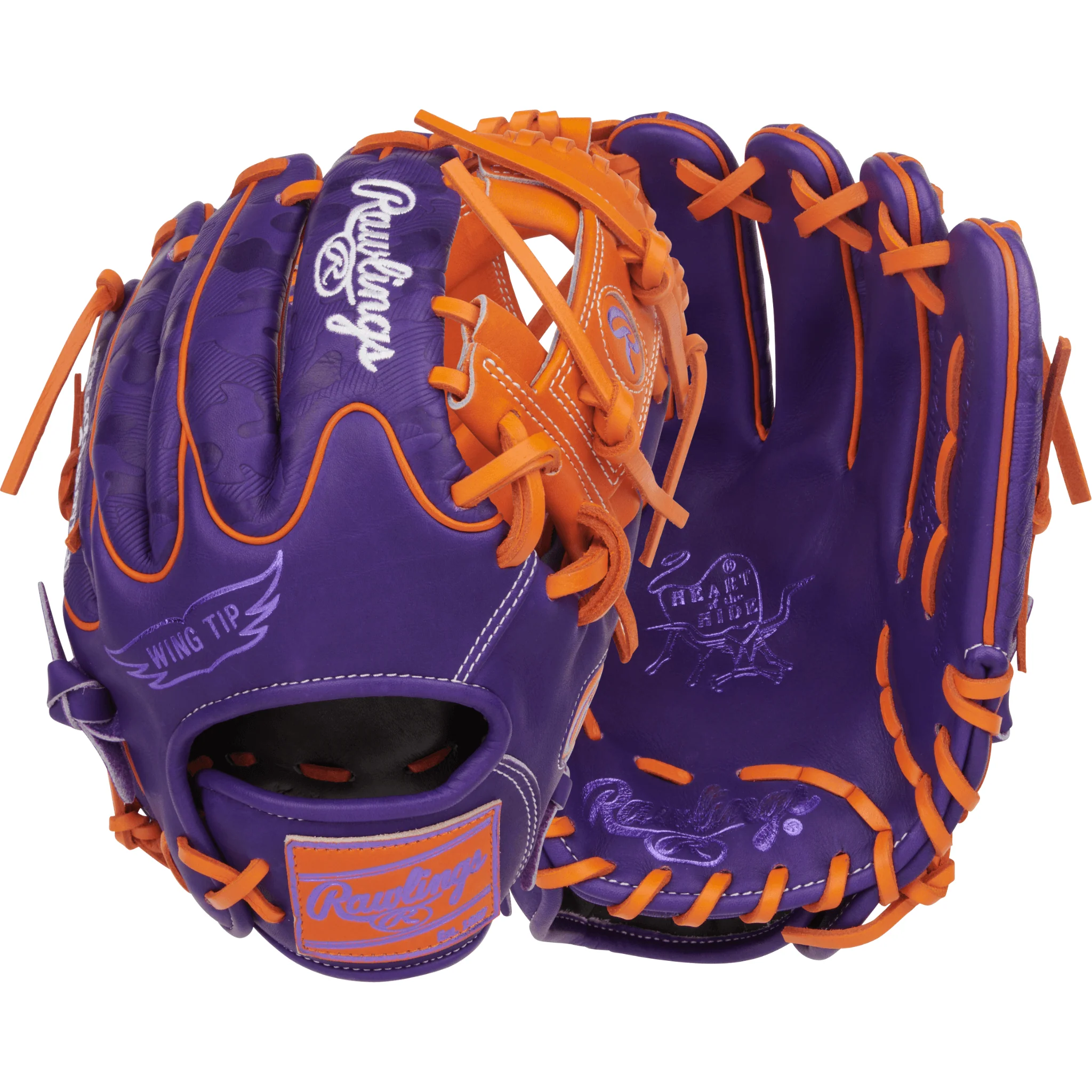 Rawlings Heart of the Hide Series Contour Fit Purple/Orange 11.5"