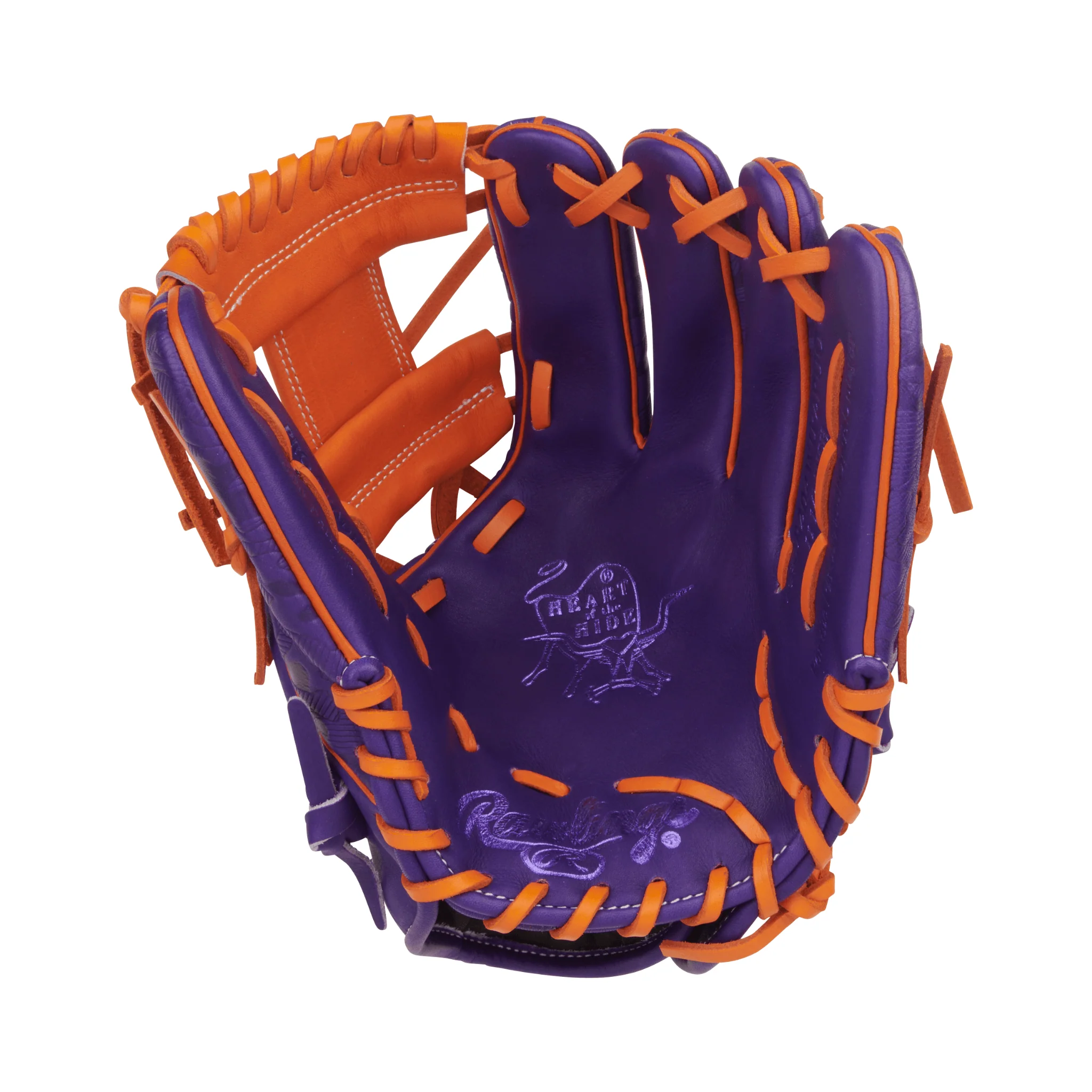 Rawlings Heart of the Hide Series Contour Fit Purple/Orange 11.5" - Image 3