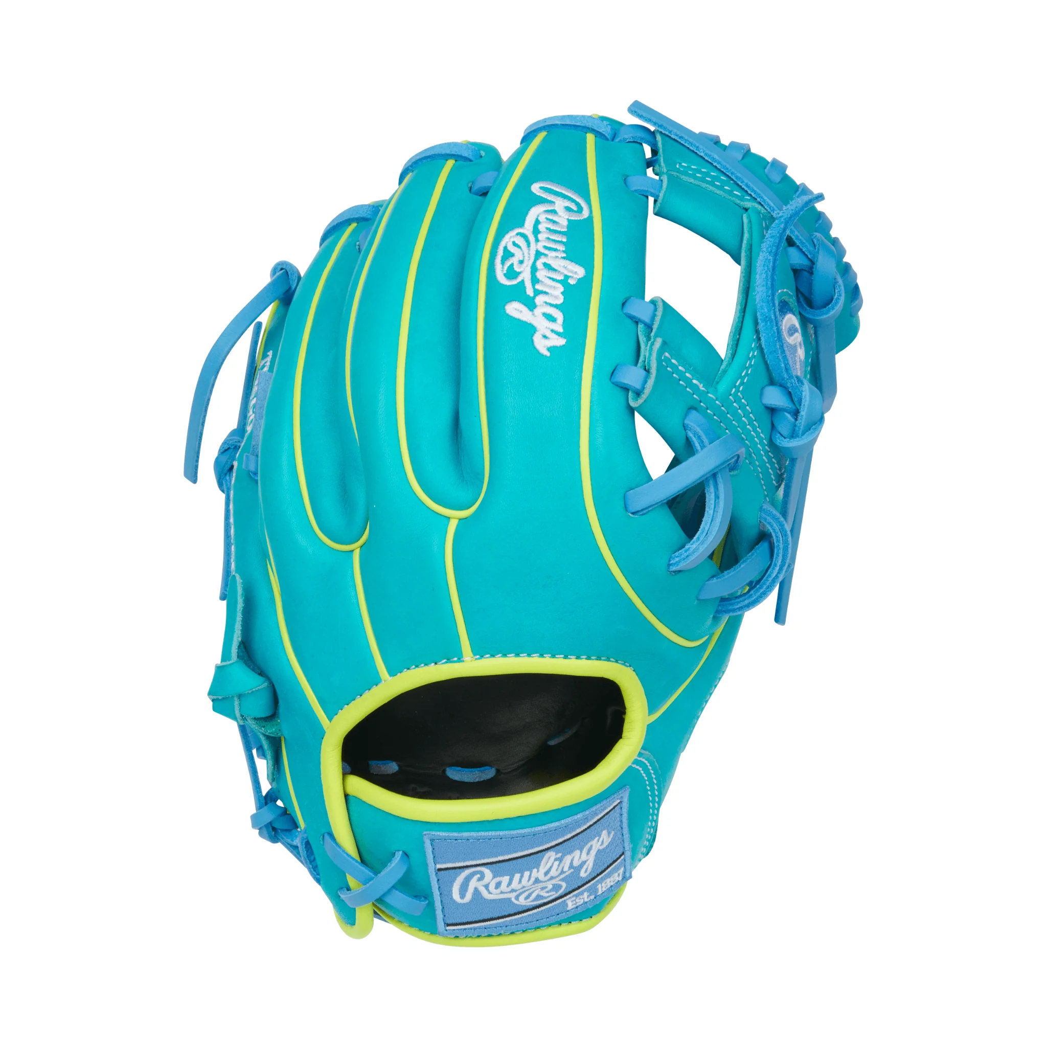 Rawlings Heart of the Hide Series Contour Fit Teal/Yellow 11.5" - Image 2