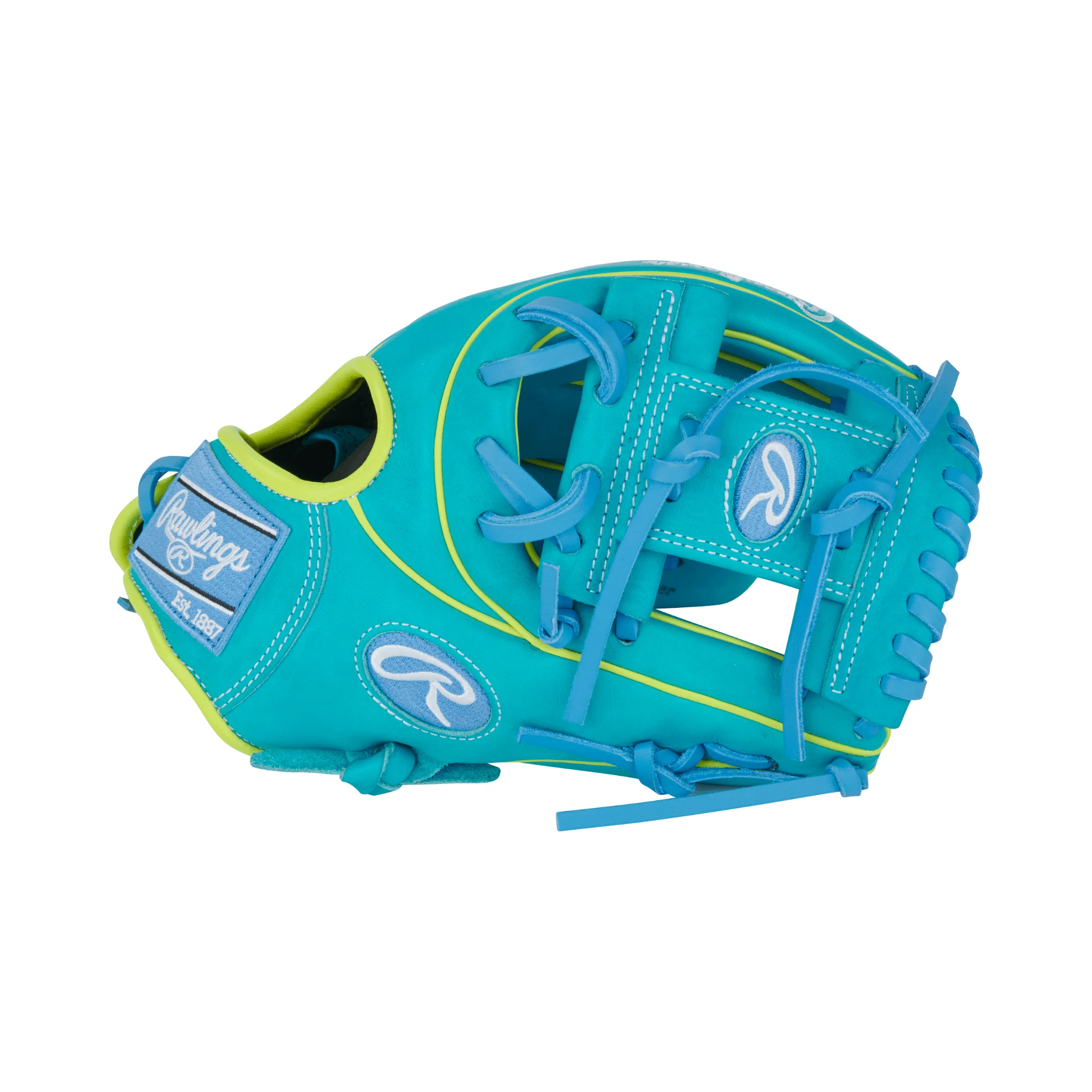 Rawlings Heart of the Hide Series Contour Fit Teal/Yellow 11.5" - Image 4