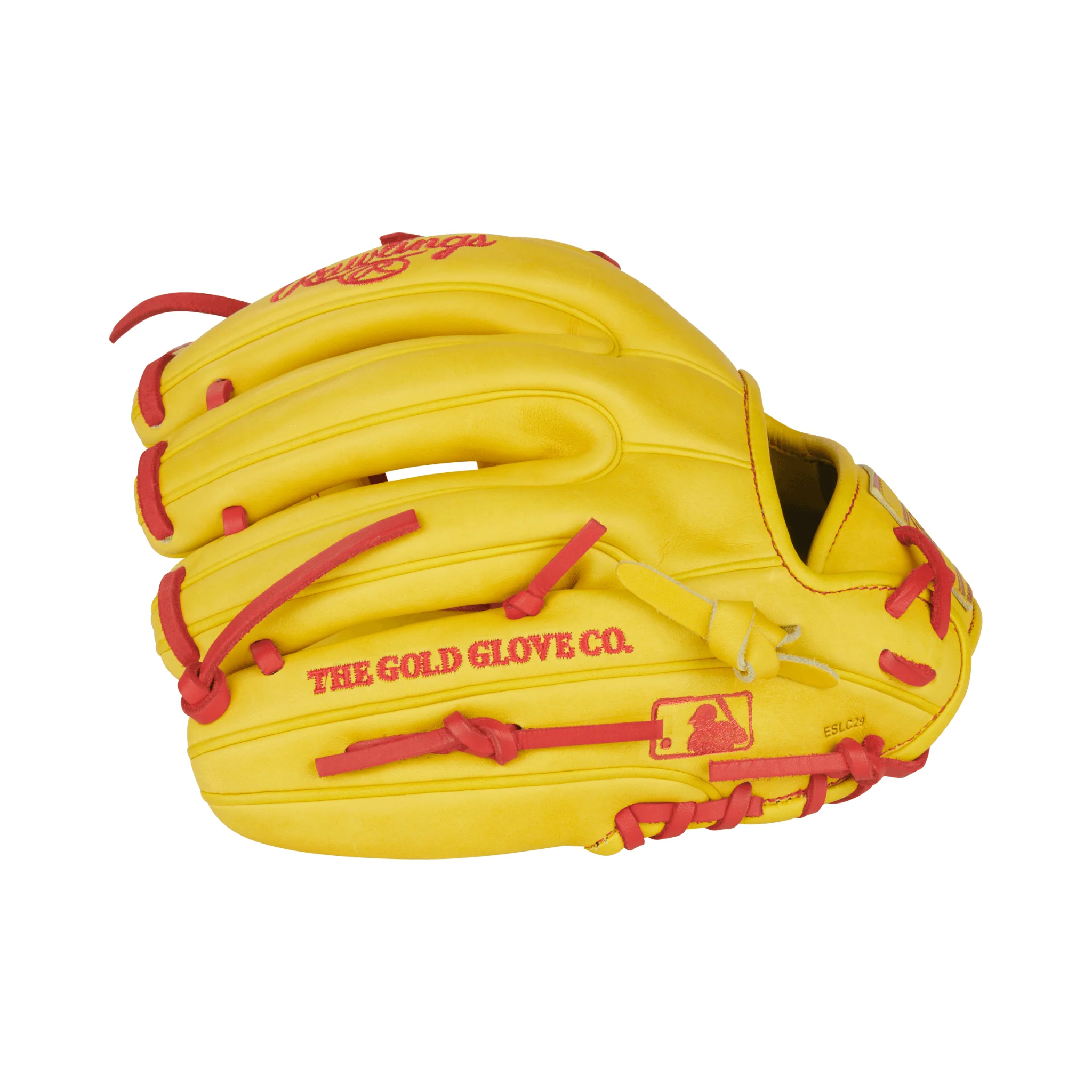 Rawlings Heart of the Hide Series Contour Fit Infield Baseball Glove 11.5" Yellow/Scarlet - Image 5