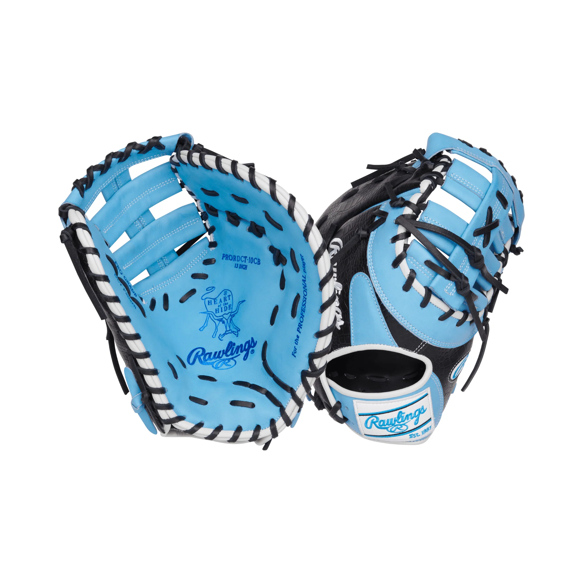 Rawlings Heart Of The Hide Series First Base Mitt 13" Col. Blue/Black RHT - Image 4