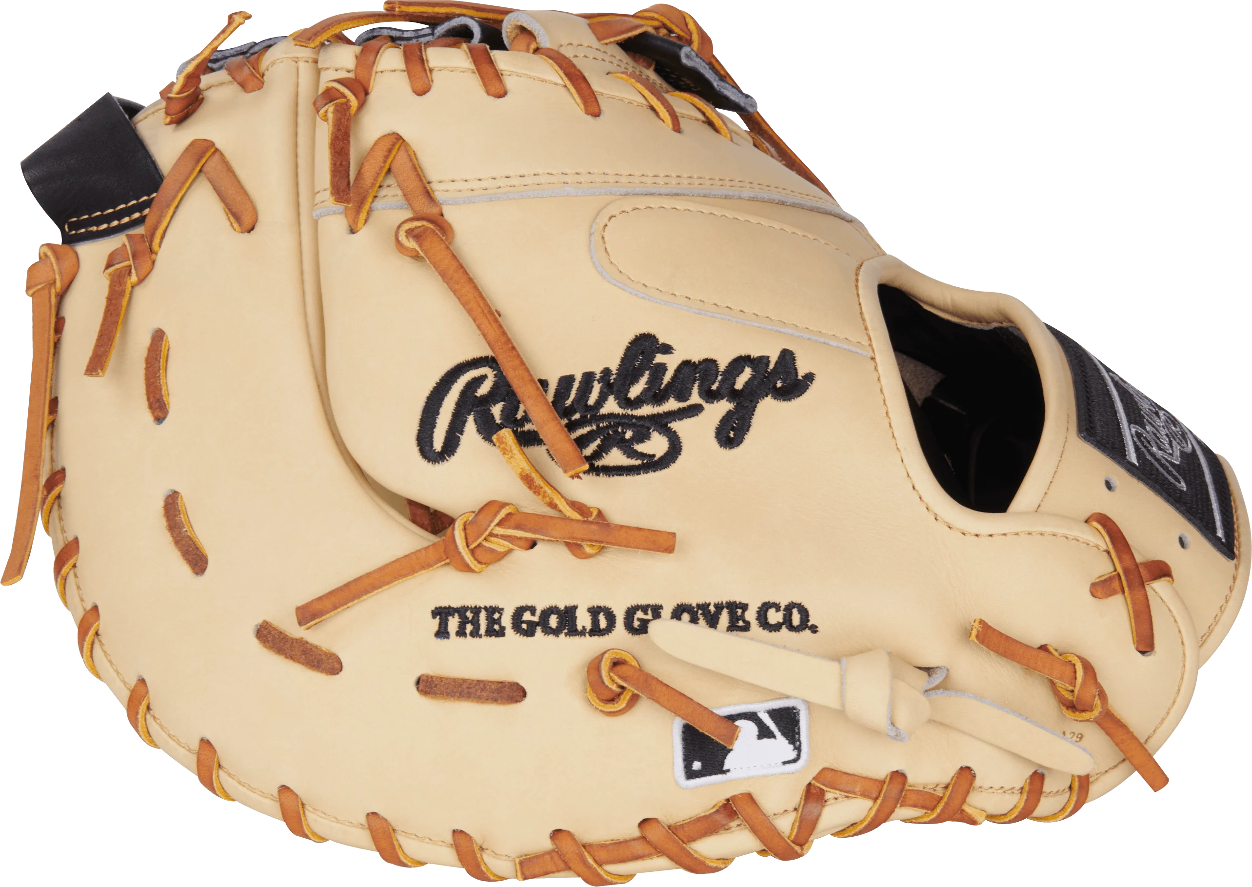 Rawlings Heart of the Hide Series First Base Mitt 13" - Camel/Black - LHT - Image 5