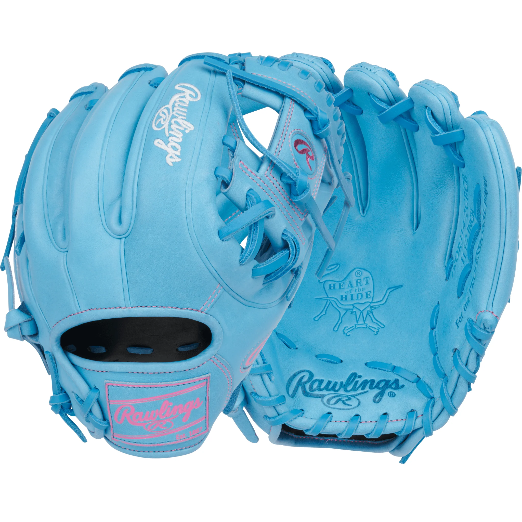 Rawlings Heart of the Hide Series Infield Baseball Glove 11.5" Columbia Blue