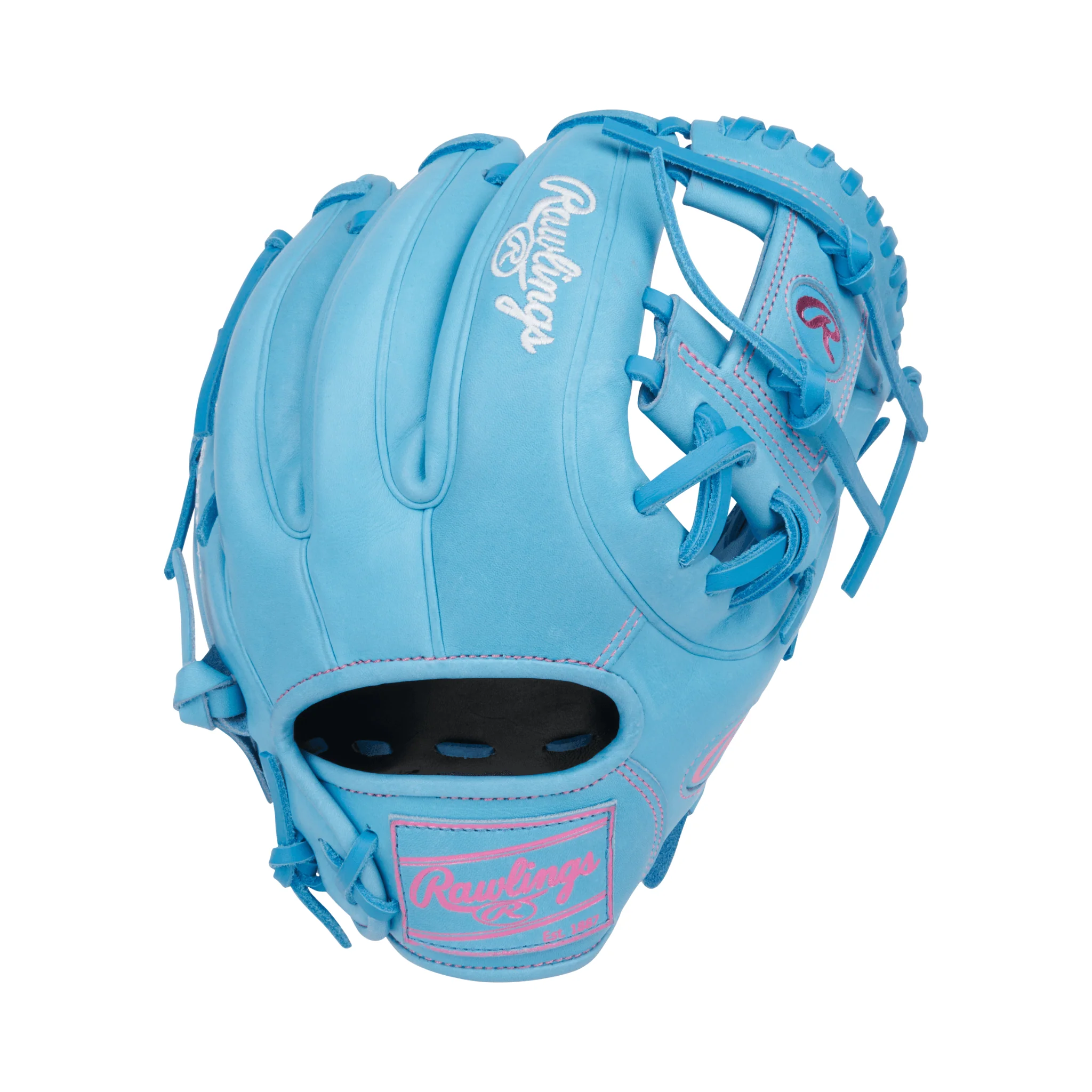 Rawlings Heart of the Hide Series Infield Baseball Glove 11.5" Columbia Blue - Image 2