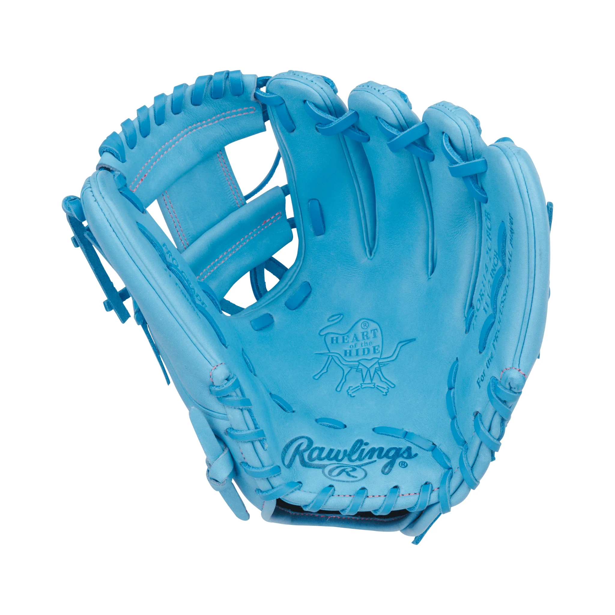 Rawlings Heart of the Hide Series Infield Baseball Glove 11.5" Columbia Blue - Image 3