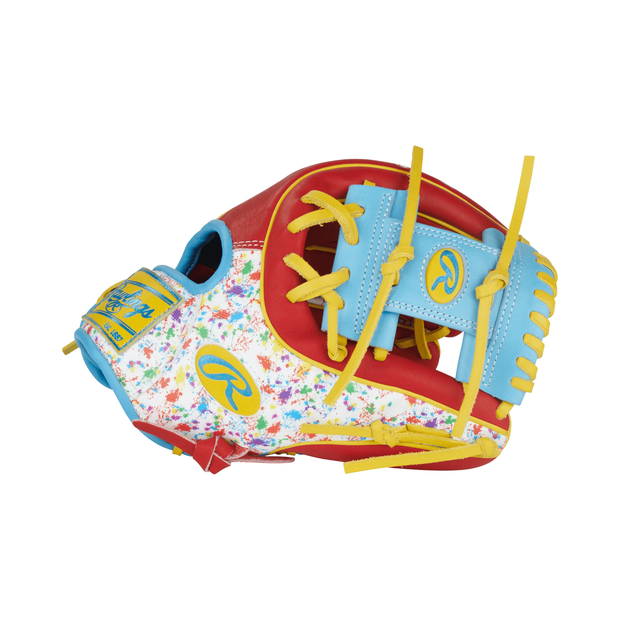 Rawlings Heart of the Hide Series Infield Baseball Glove 11.5" Scarlet/Splatter - Image 4