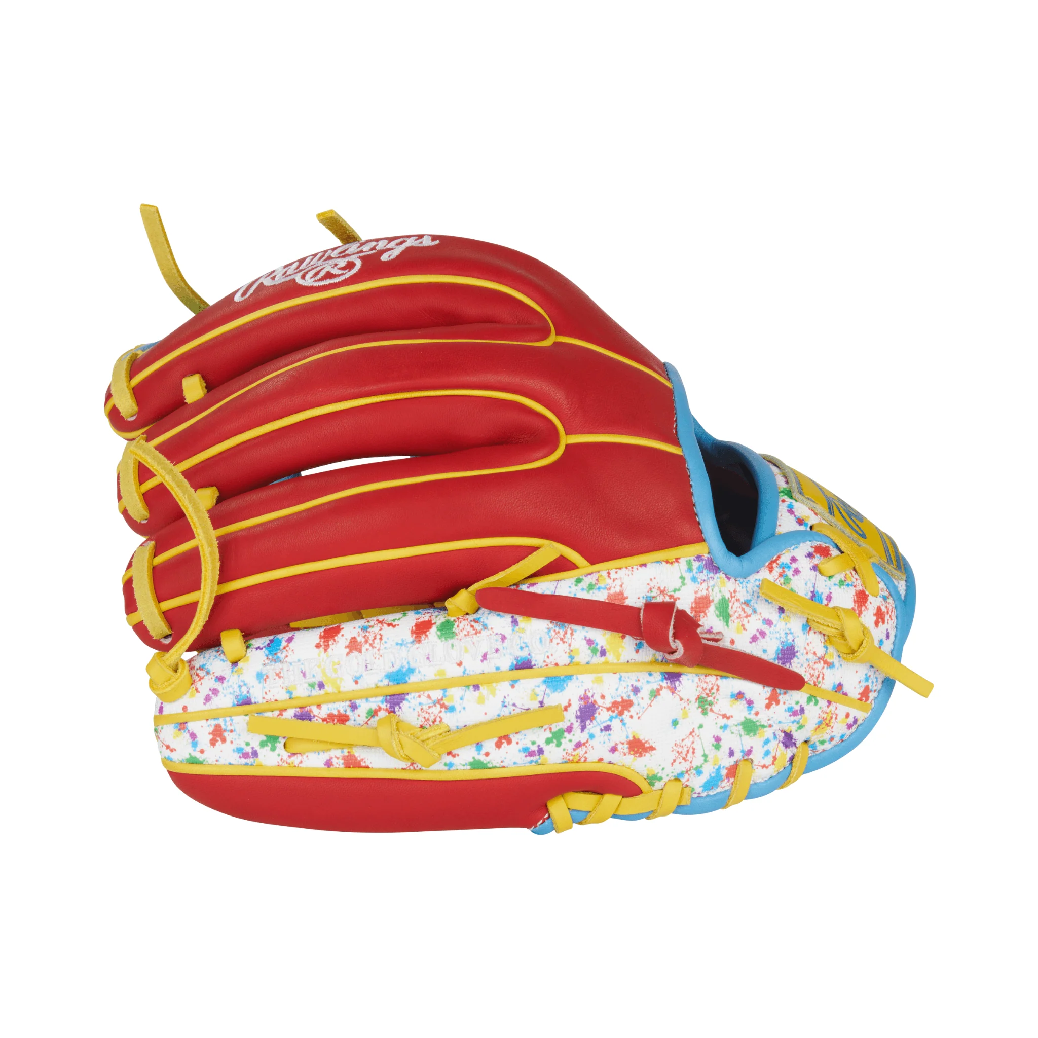 Rawlings Heart of the Hide Series Infield Baseball Glove 11.5" Scarlet/Splatter - Image 5