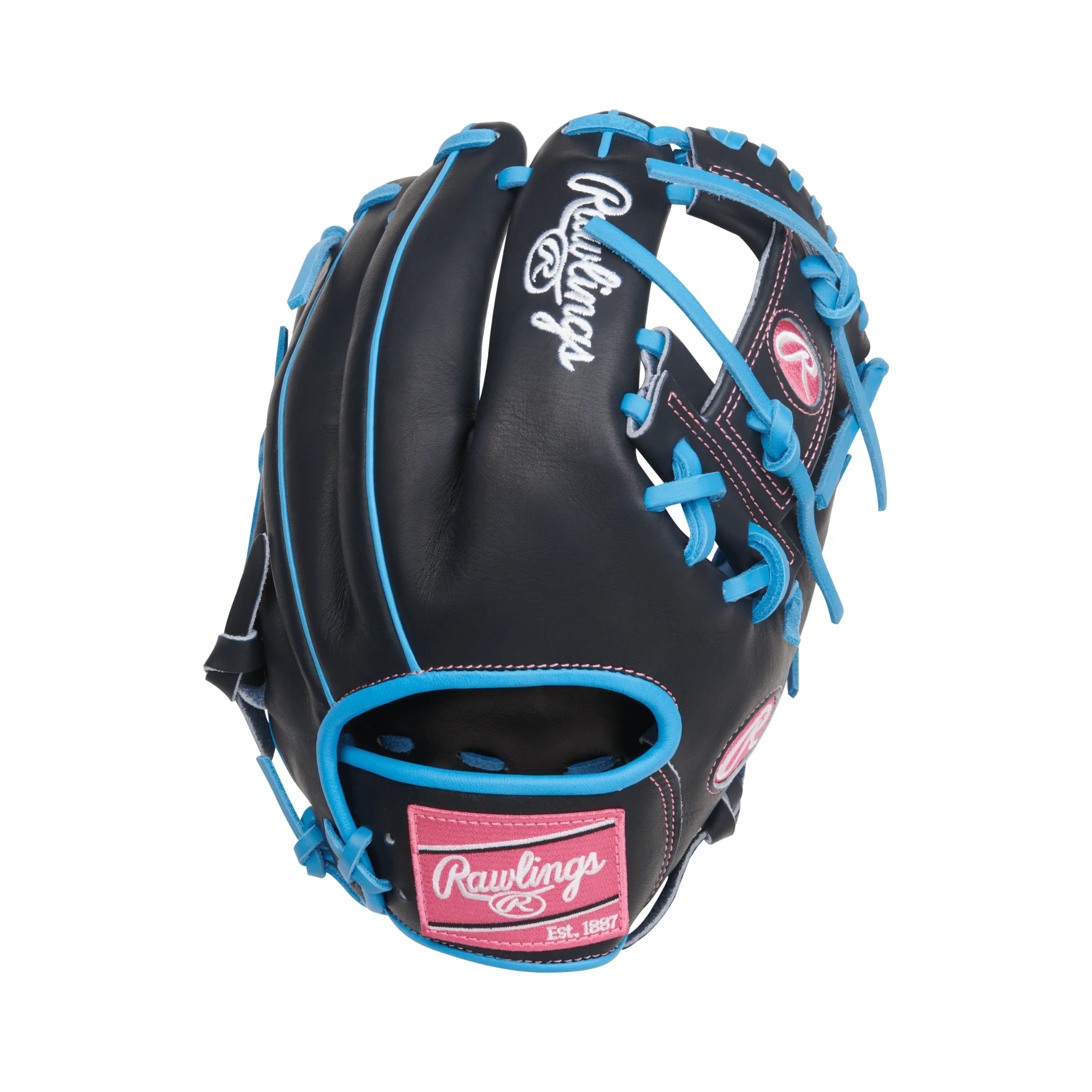 Rawlings Heart of the Hide Series Infield Baseball Glove 11.75" Columbia Blue/Navy - Image 2
