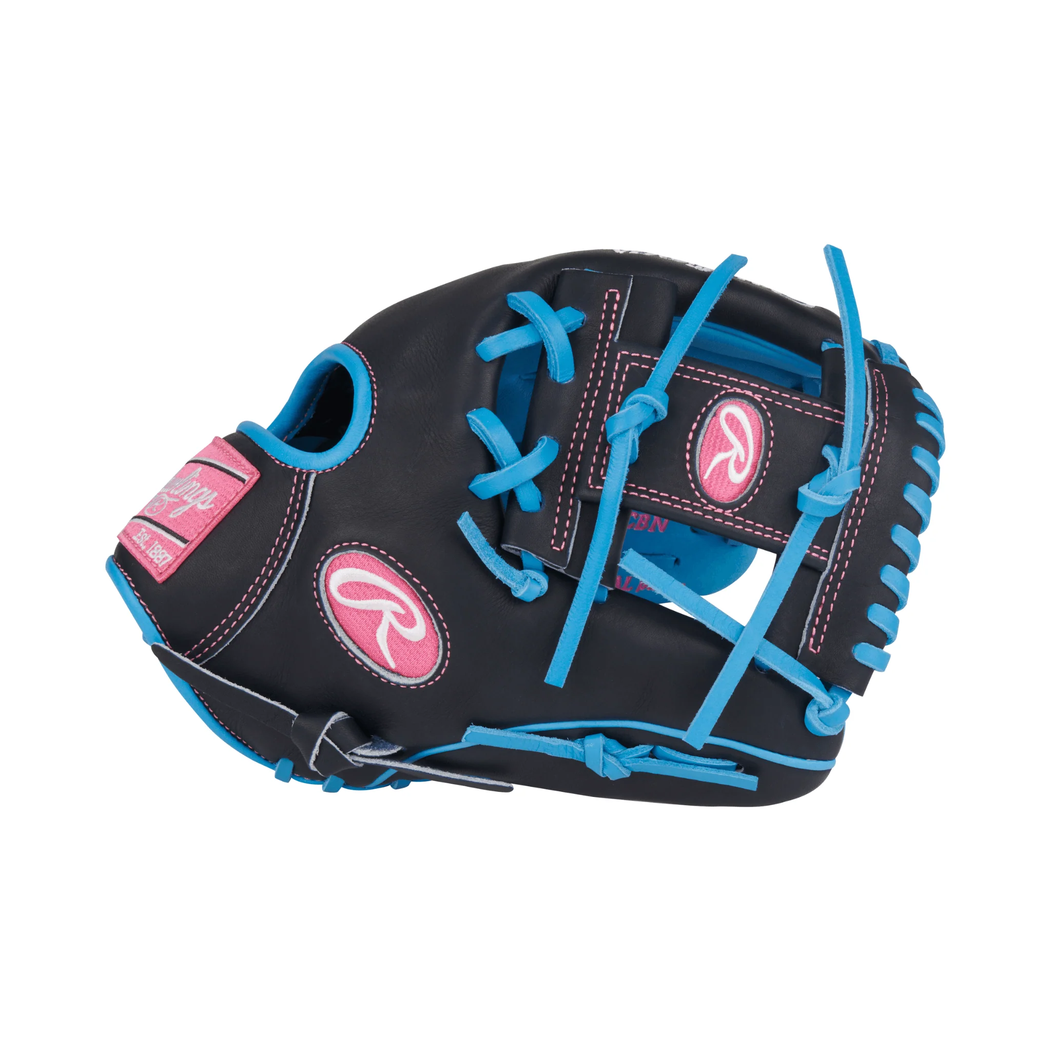 Rawlings Heart of the Hide Series Infield Baseball Glove 11.75" Columbia Blue/Navy - Image 5