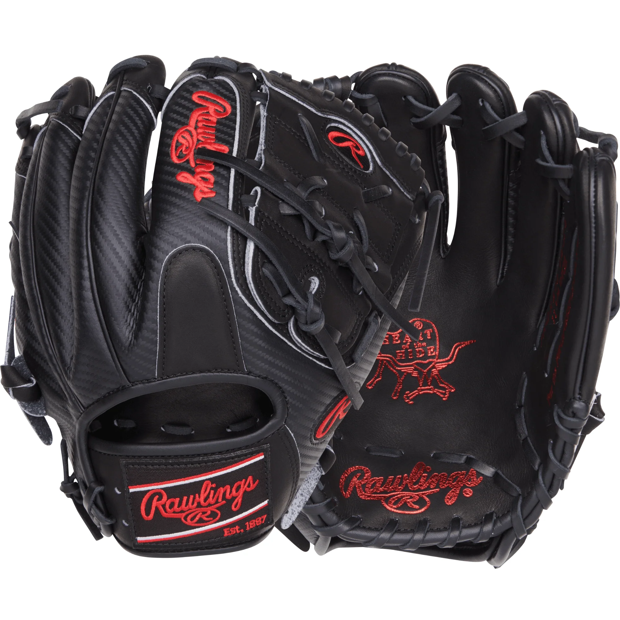 Rawlings Heart of the Hide Series Infield/Pitcher's Glove 11.75" Black RHT