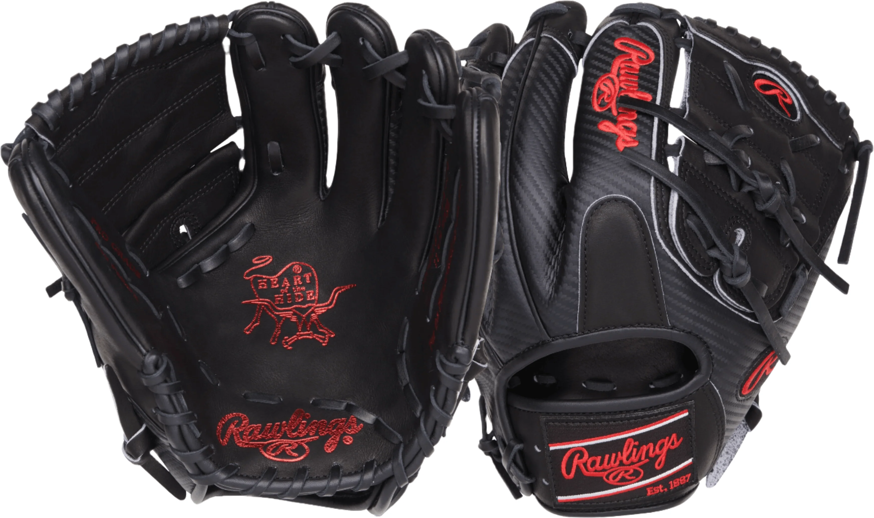 Rawlings Heart of the Hide Series Infield/Pitcher's Glove 11.75" Black RHT - Image 6