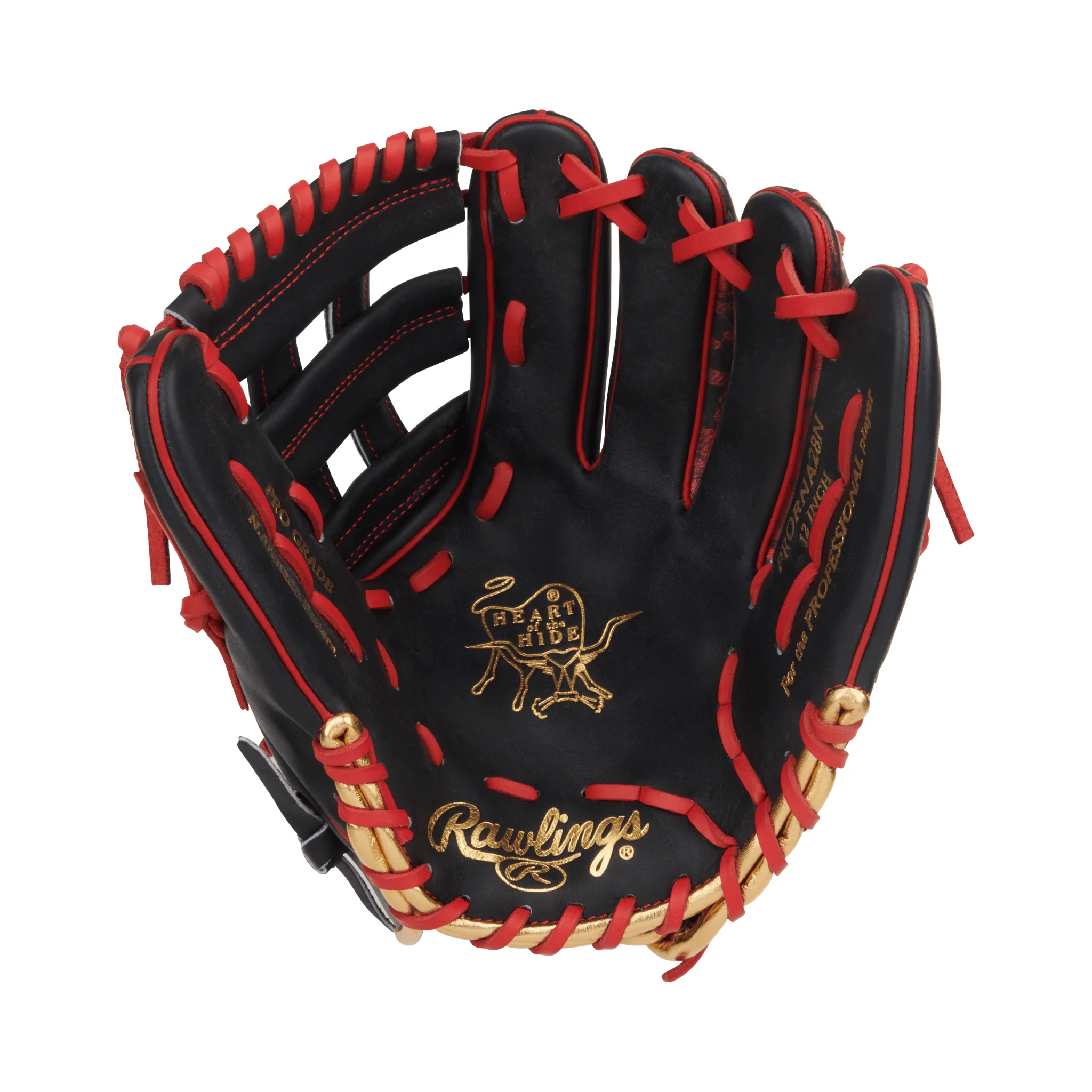 Rawlings Heart of the. Hide Series Nolan Arenado Gameday Pattern Baseball Glove 12" Navy/Scarlet - Image 3