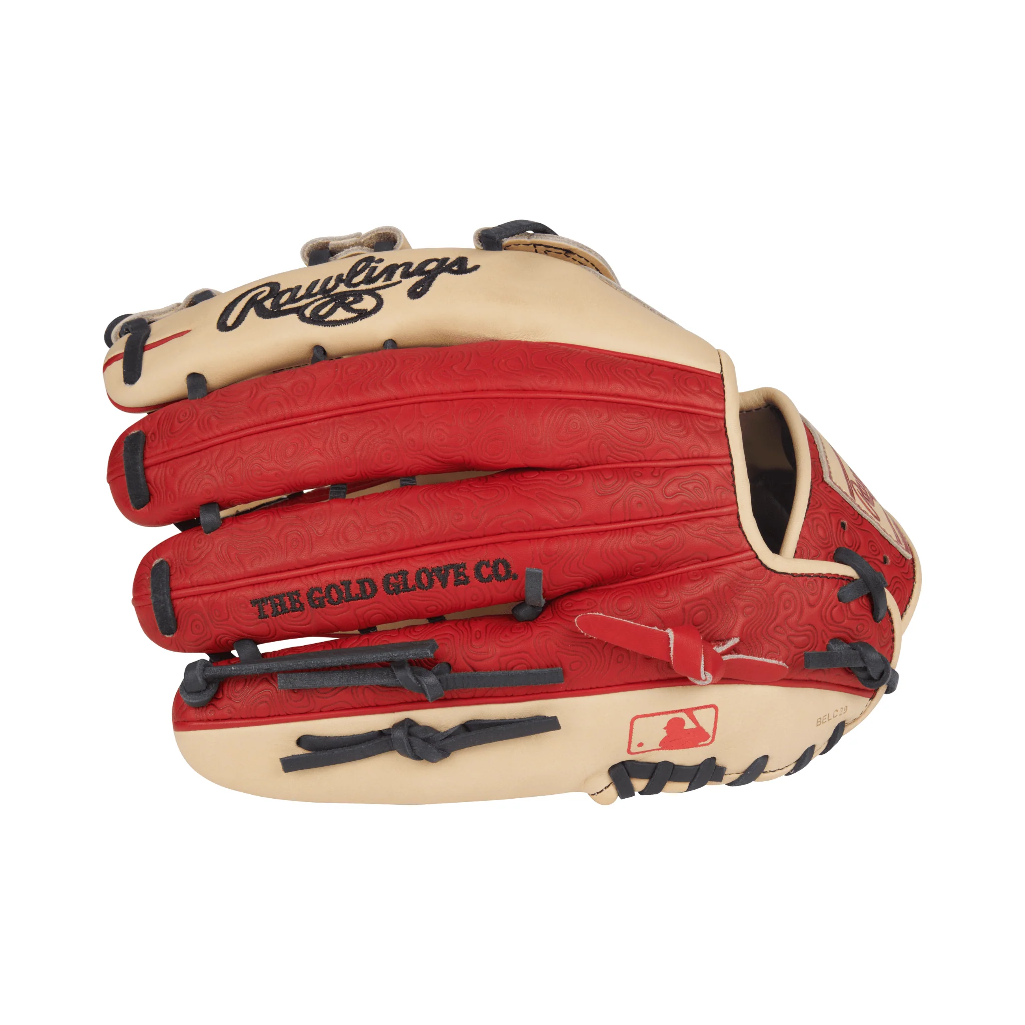 Rawlings Heart of the Hide Series Outfield Baseball Glove 12.75" Camel/Scarlet  LHT - Image 5