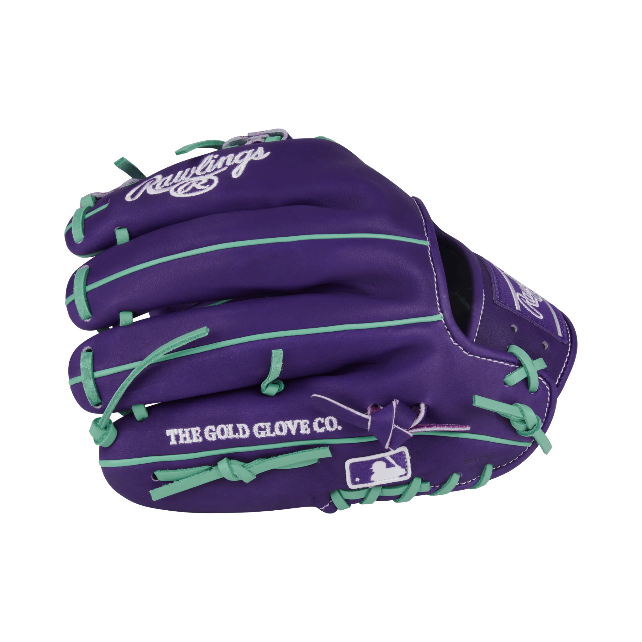Rawlings Heart of the Hide Series Infield Baseball Glove 11.5" Purple/Mint - Image 5