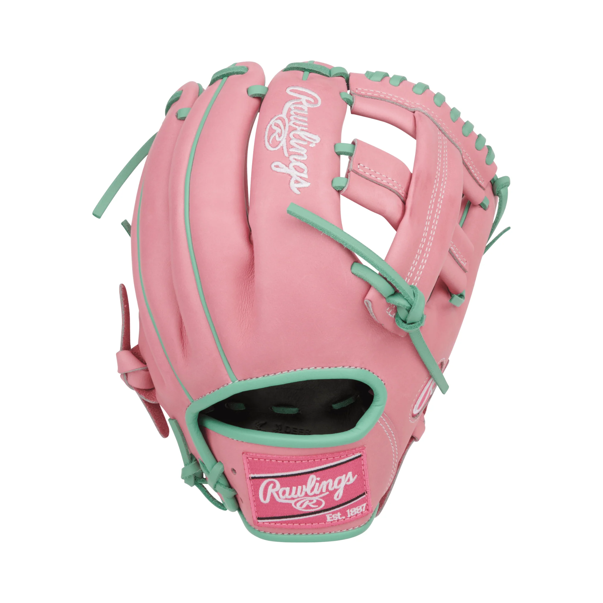 Rawlings Heart of the Hide Series Single Post Pink/Mint 11.75" - Image 2