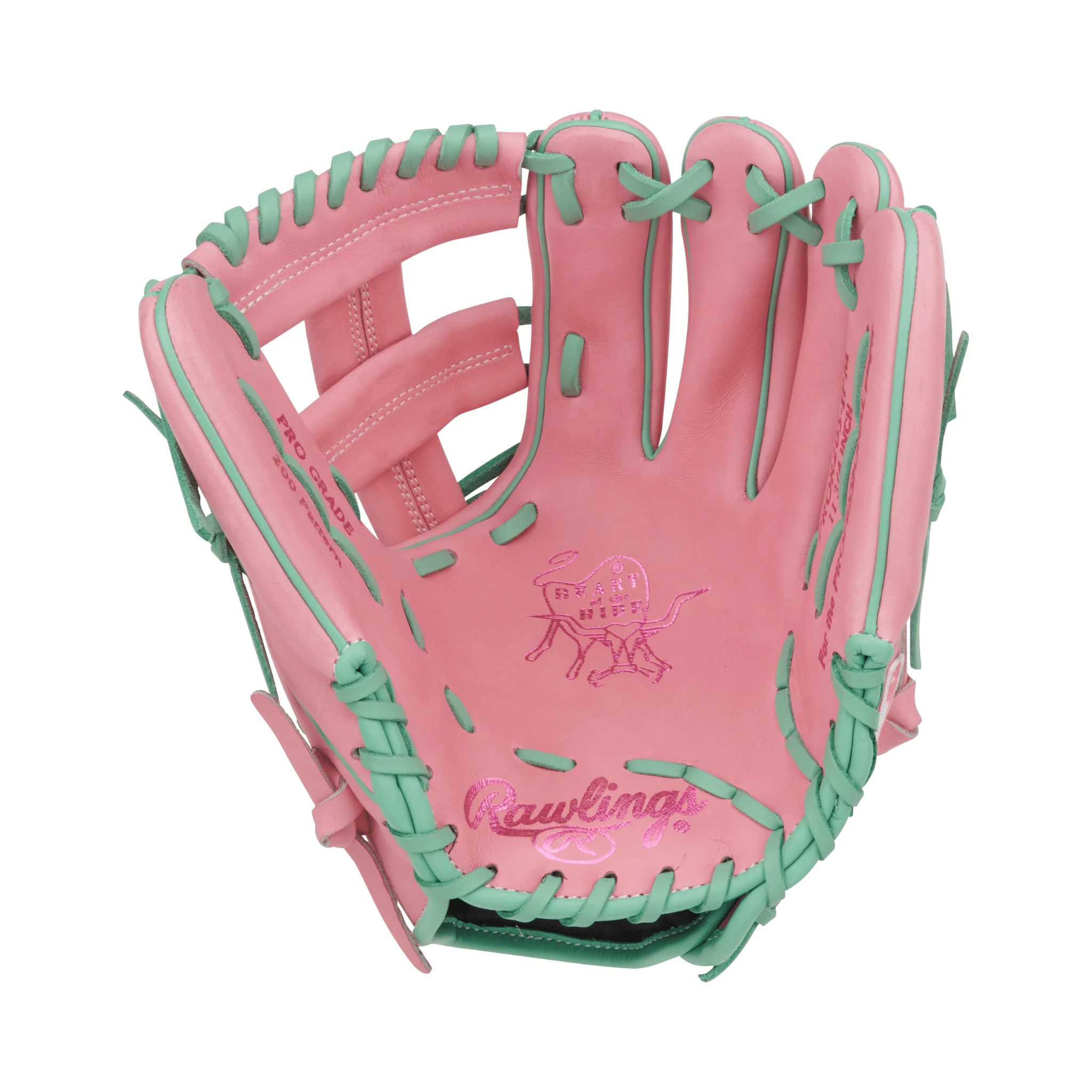 Rawlings Heart of the Hide Series Single Post Pink/Mint 11.75" - Image 3