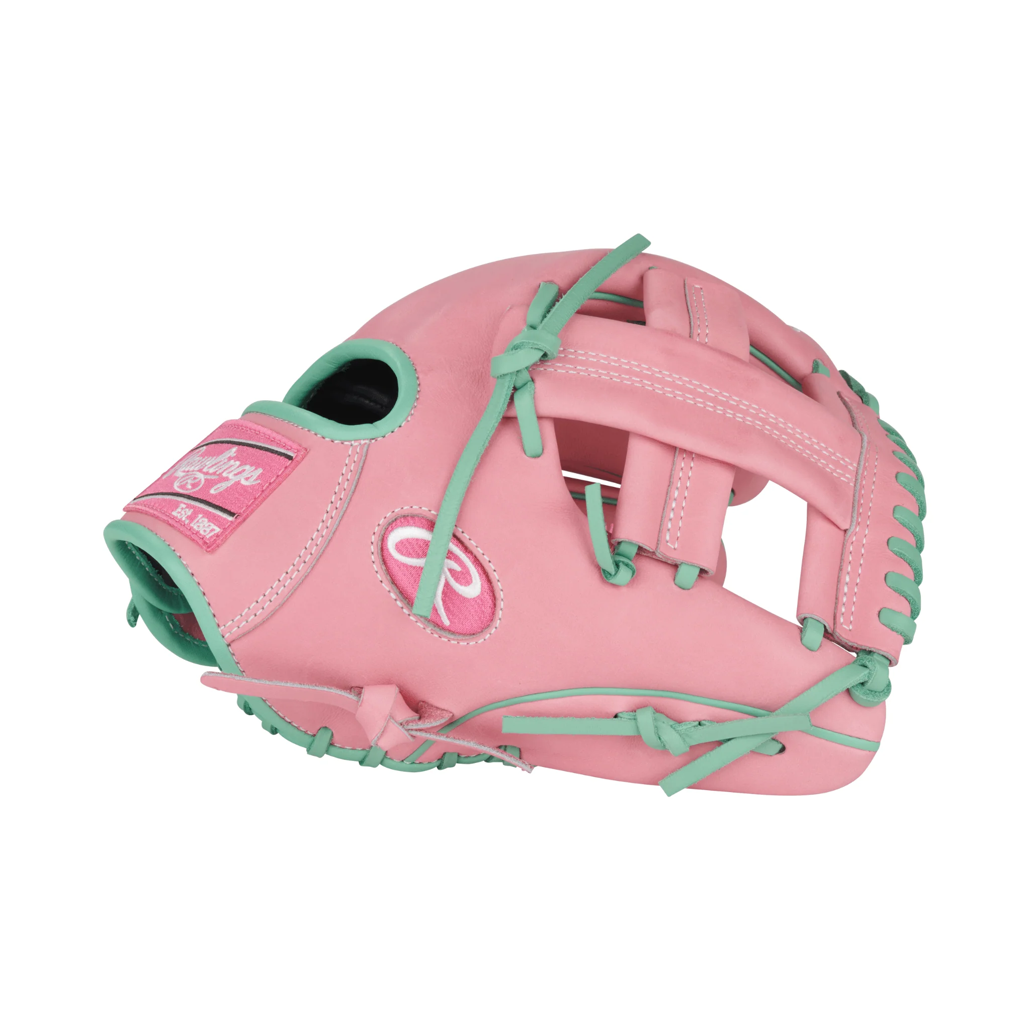 Rawlings Heart of the Hide Series Single Post Pink/Mint 11.75" - Image 4