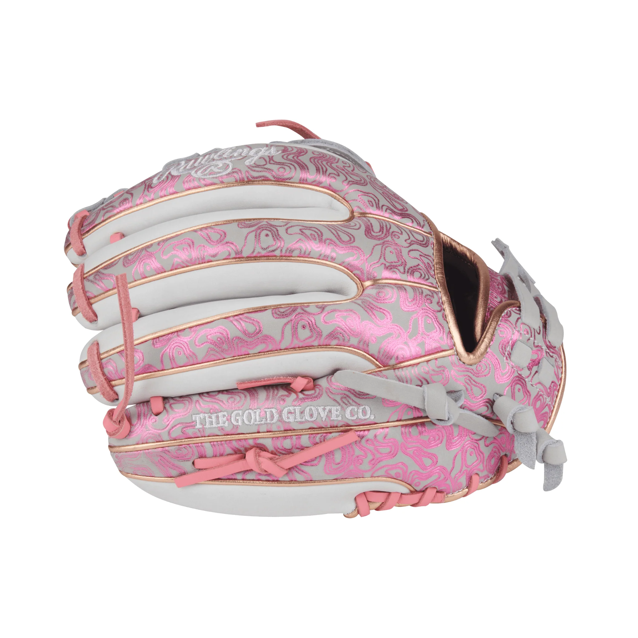 Rawlings Heart of the Hide Series Softball Glove 11.75" Gray/Pink - Image 5