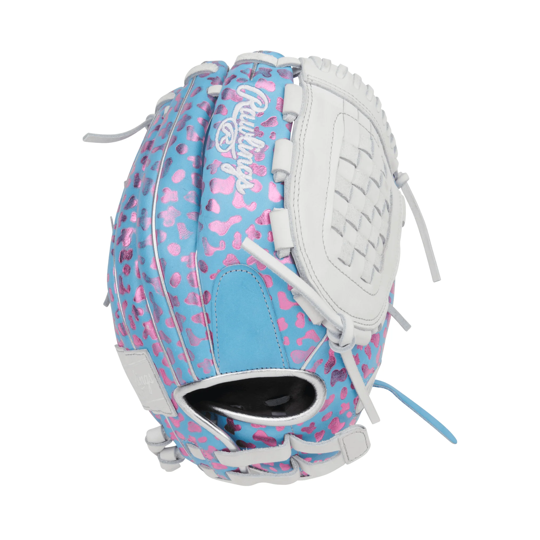 Rawlings Heart of the Hide Series Softball Glove 12.5" Col. Blue/White/Pink - Image 2