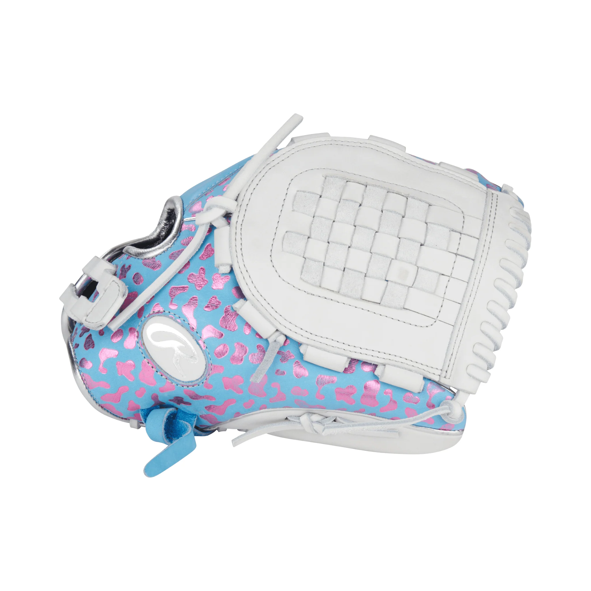 Rawlings Heart of the Hide Series Softball Glove 12.5" Col. Blue/White/Pink - Image 5