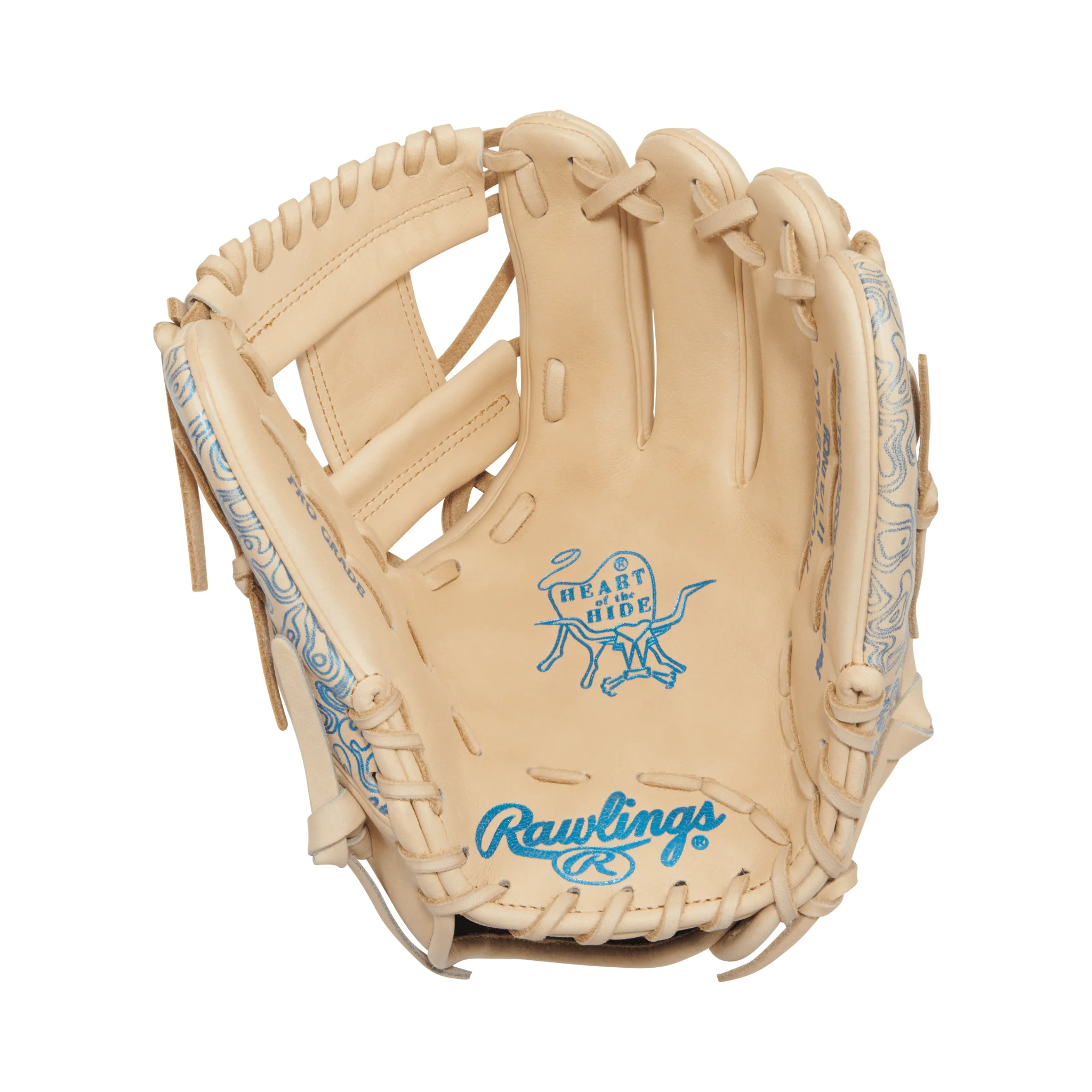 Rawlings Heart Of The Hide Series Softball Glove Camel/Col. Blue 11.5" - Image 3