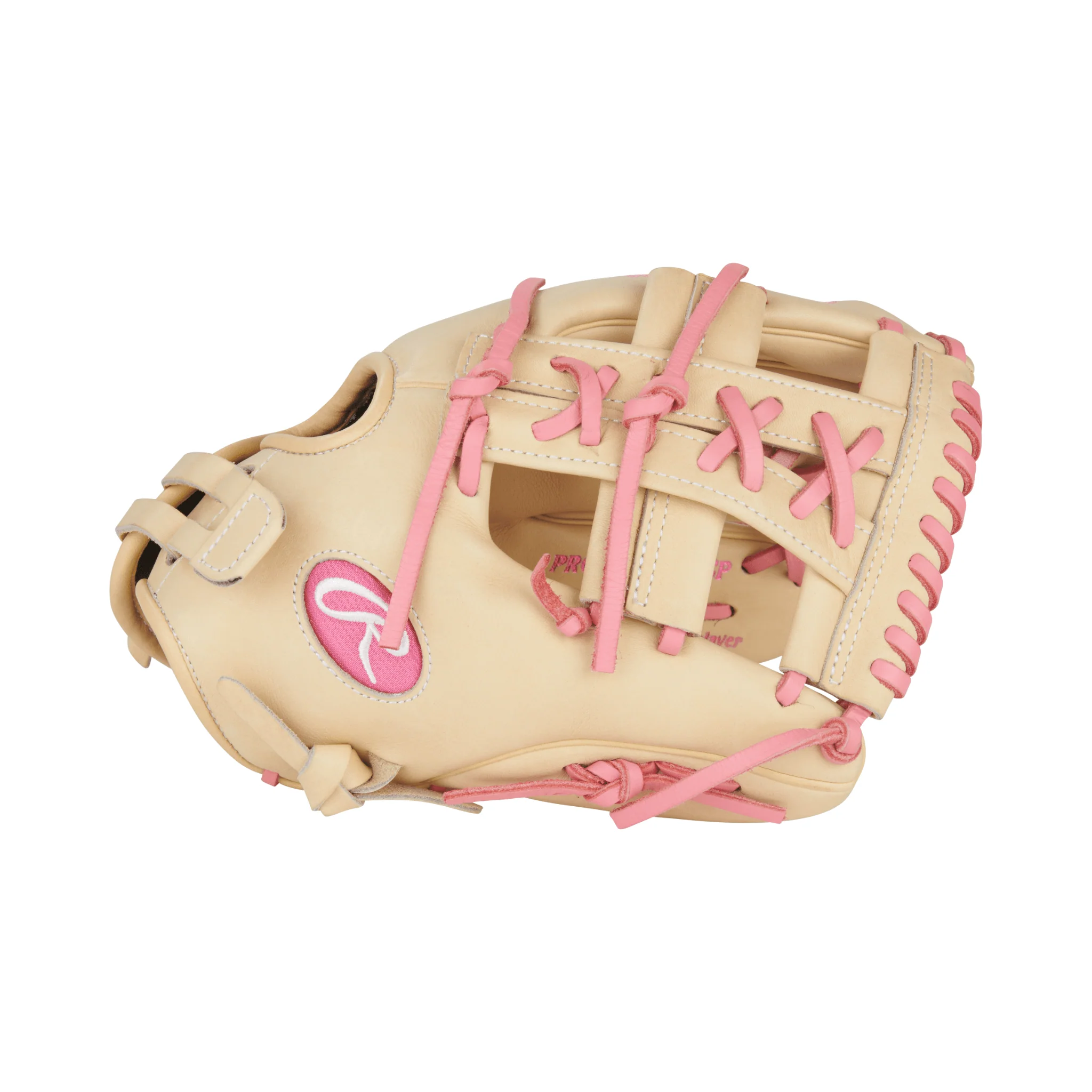 Rawlings Heart of the Hide Series Softball Glove 12" Camel/Pink - Image 4