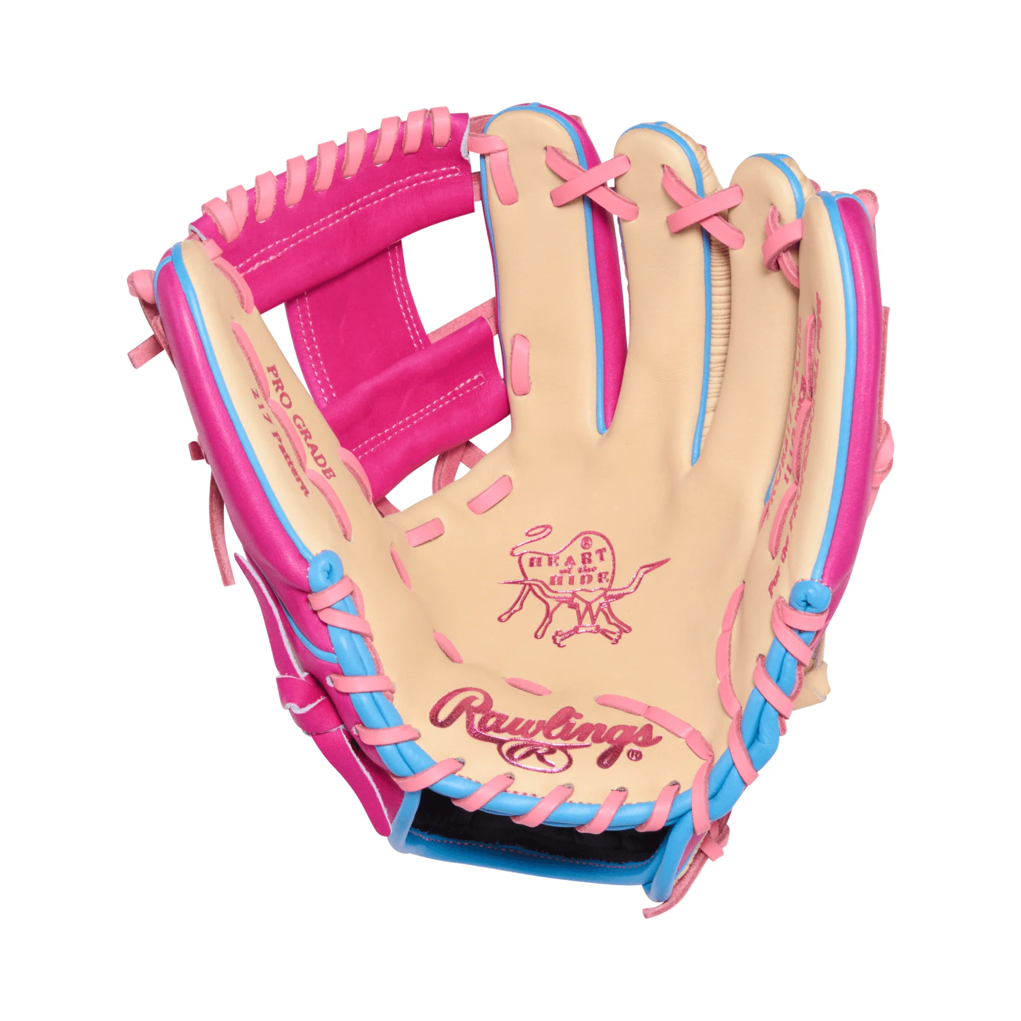 Rawlings HOH ColorSync 10 Woodgrain Pink 11.5" Baseball Glove - Image 3