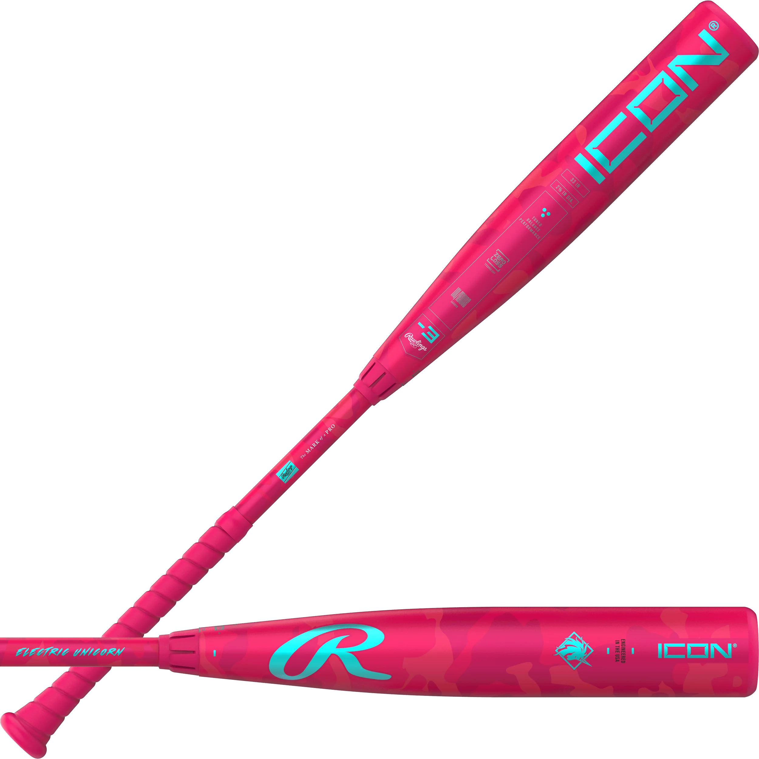 2025 Rawlings Icon Electric Unicorn (-3) BBCOR Baseball Bat - Image 7