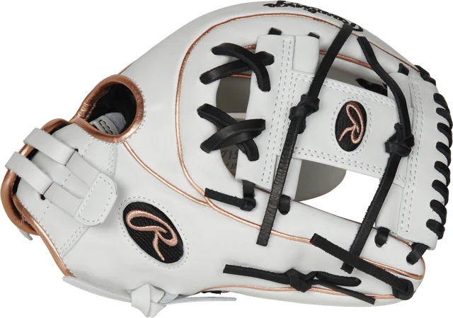 Rawlings Liberty Advanced Fastpitch Infield Glove 11 3/4 White/Black/Rose Gold - Image 3