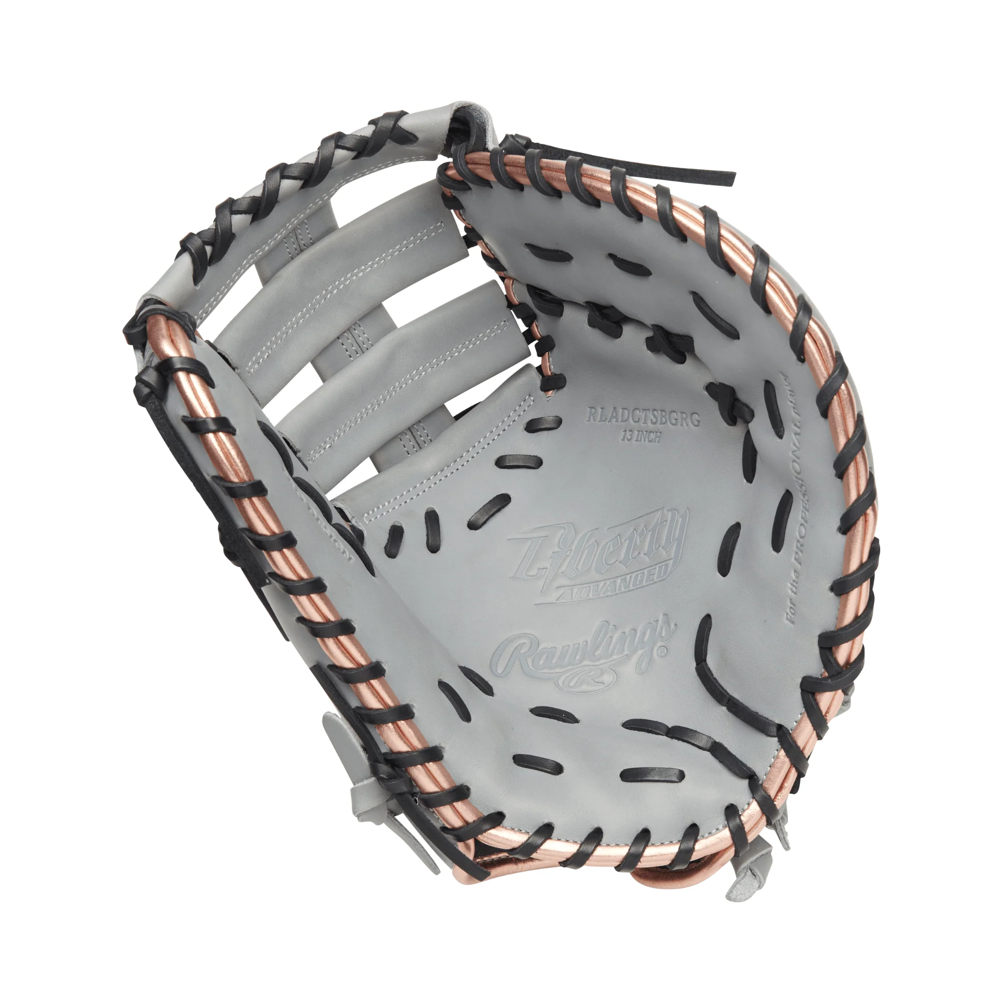 Rawlings Liberty Advanced ColorSync Grey/Rose Gold 13" FBM, Pull Strap/Single Post Double Bar - Image 2