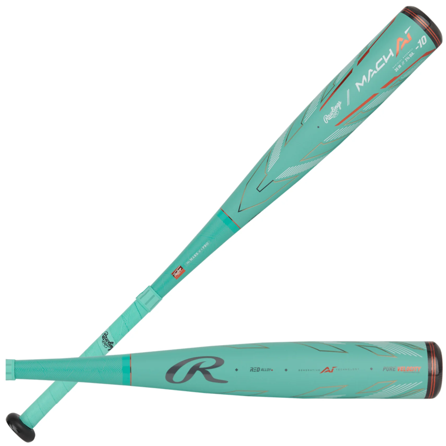 Rawlings Mach AI -10 (2 3/4" Barrel) USSSA Youth Baseball Bat