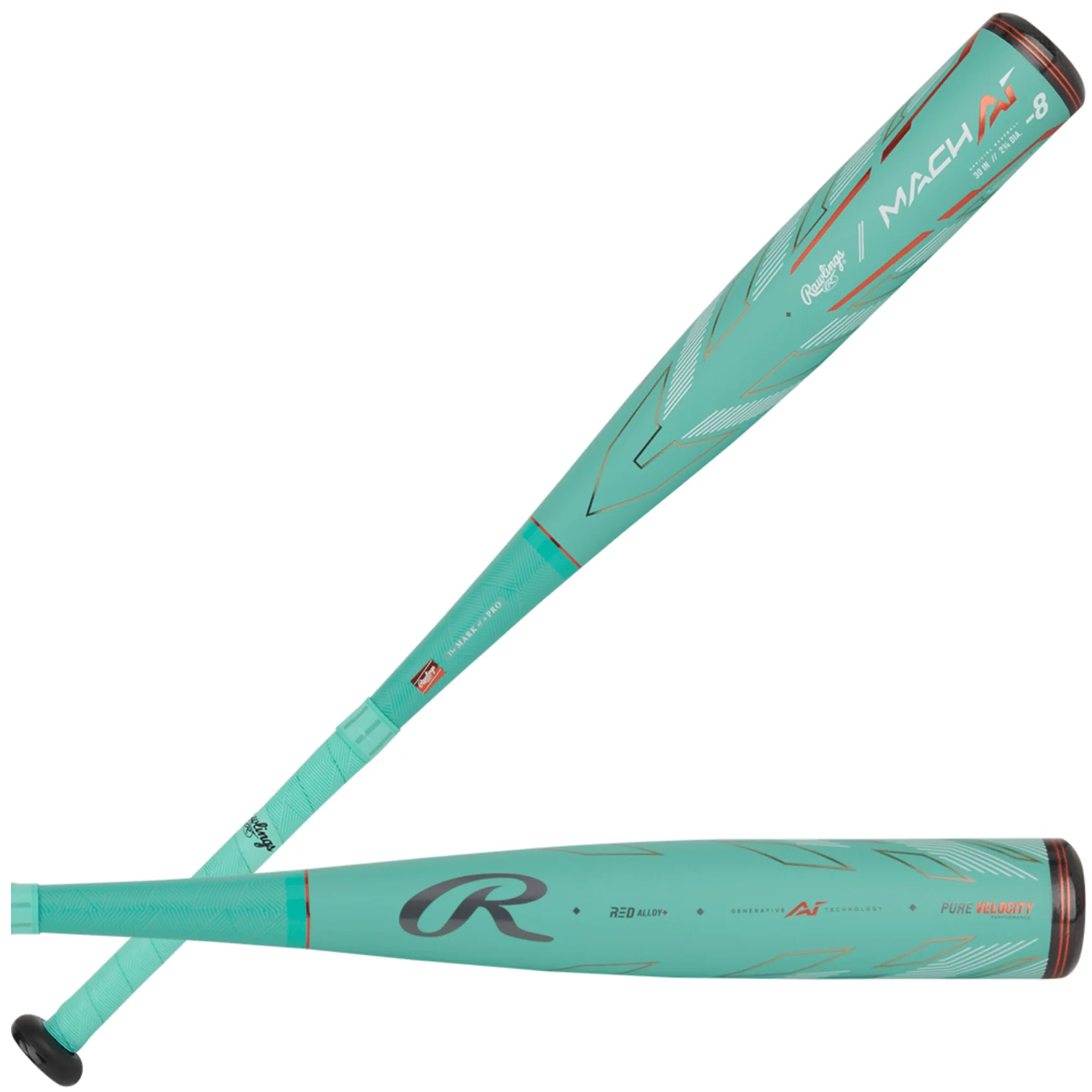 Rawlings Mach AI -8 (2 3/4" Barrel) USSSA Youth Baseball Bat