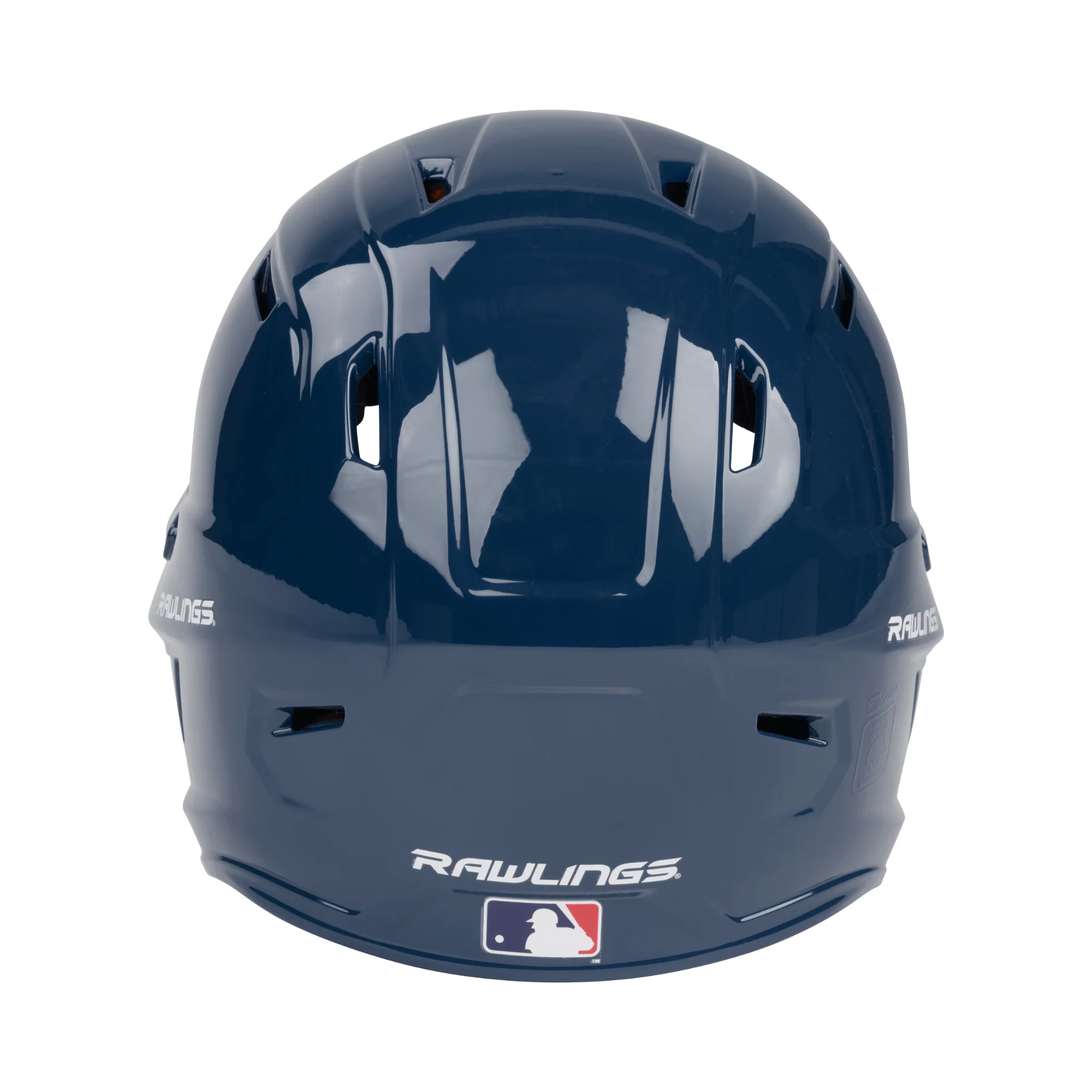 Rawlings Mach Gloss 1-Tone Baseball Helmet Navy - Image 3