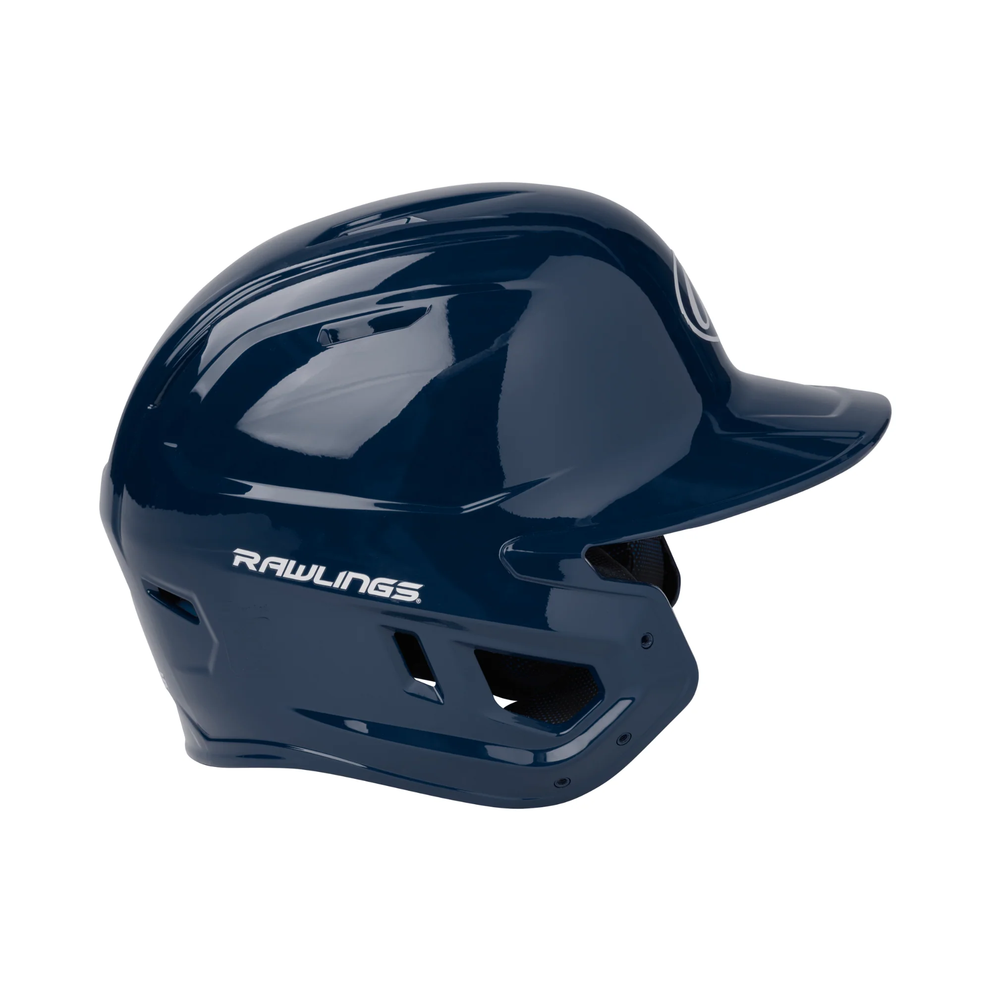 Rawlings Mach Gloss 1-Tone Baseball Helmet Navy - Image 5