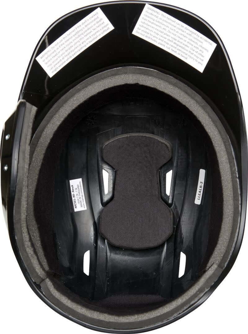 Rawlings MACH Single Ear Left Handed Batting Helmet - Gloss Black - Image 5