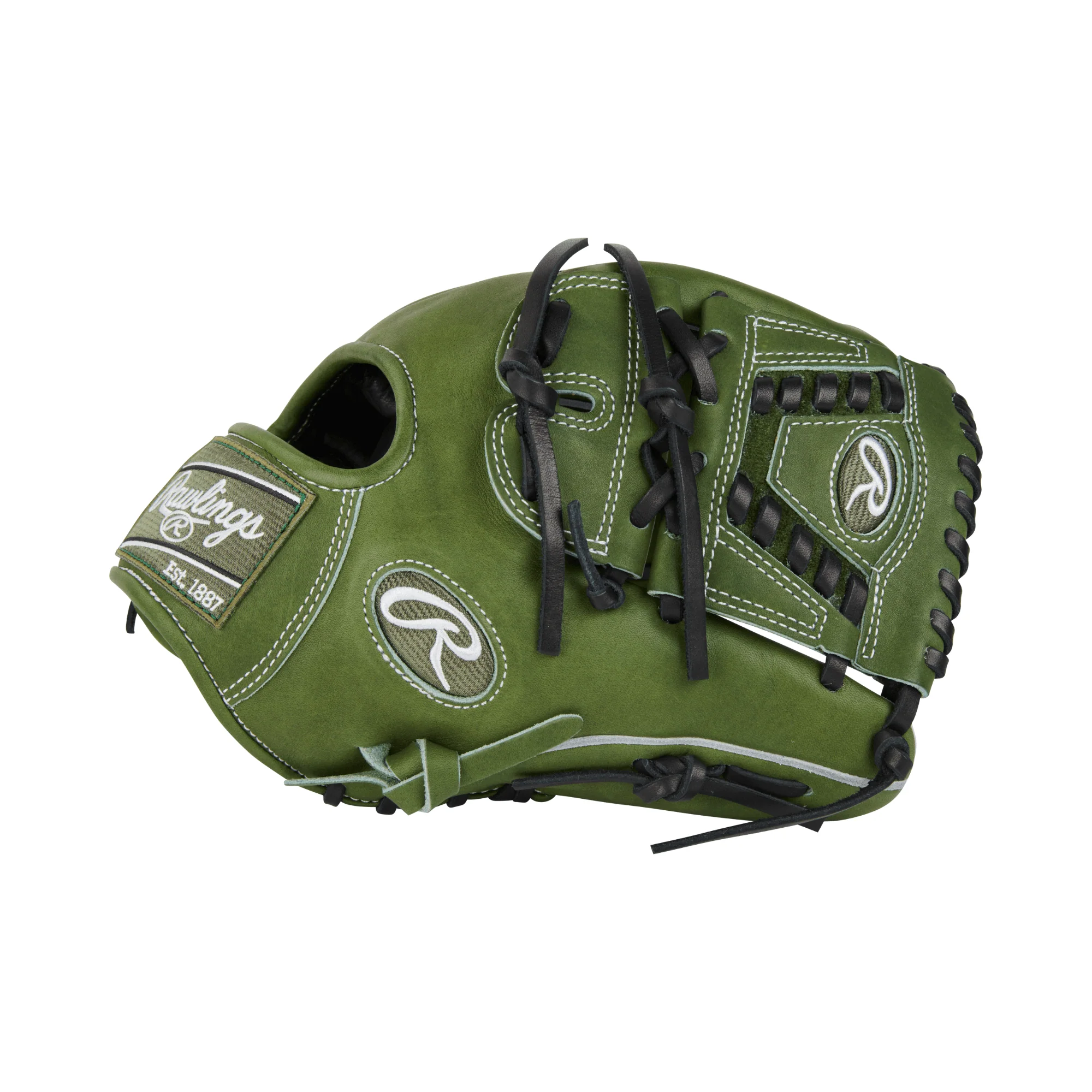 Rawlings Military Green Heart of the Hide 11 75" Fielders Glove LHT - Image 6