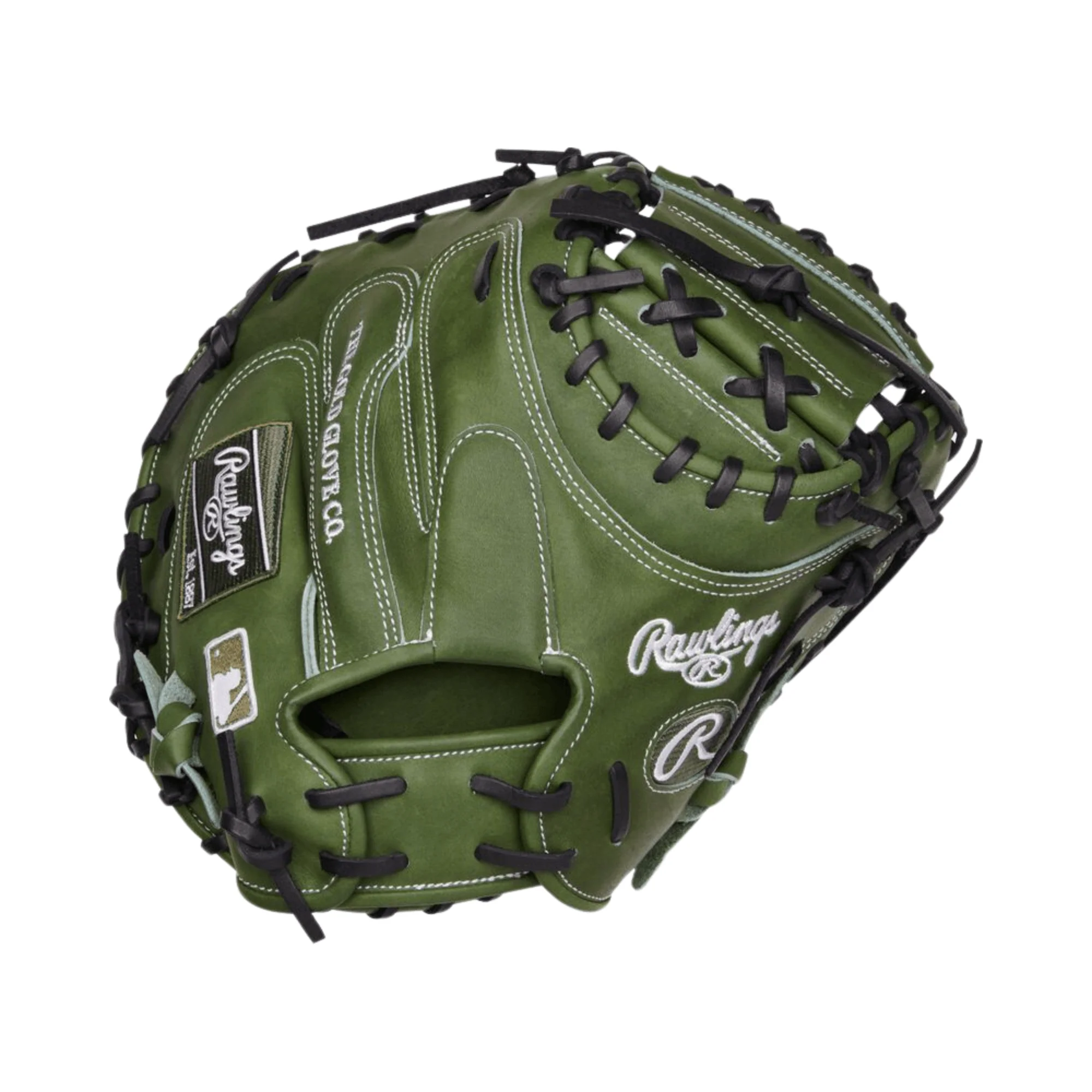 Rawlings Military Green Heart of the Hide 34" Catchers Mitt - Image 2