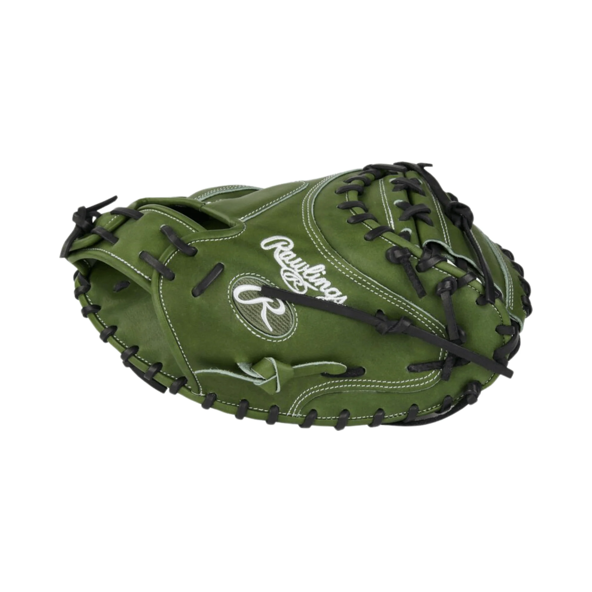 Rawlings Military Green Heart of the Hide 34" Catchers Mitt - Image 6