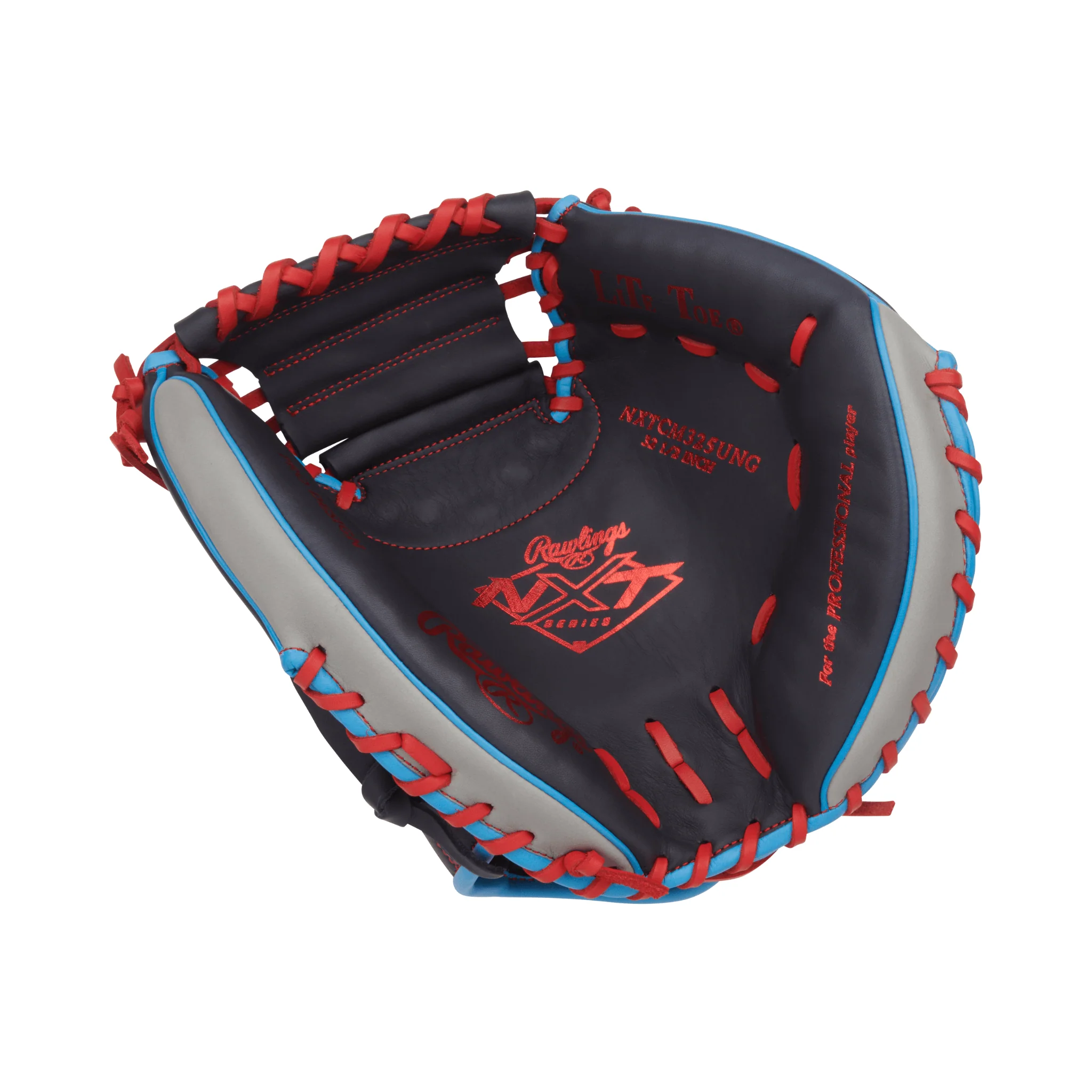Rawlings NXT Series Catchers Mitt Baseball Glove 32.5" Navy/Gray - Image 3
