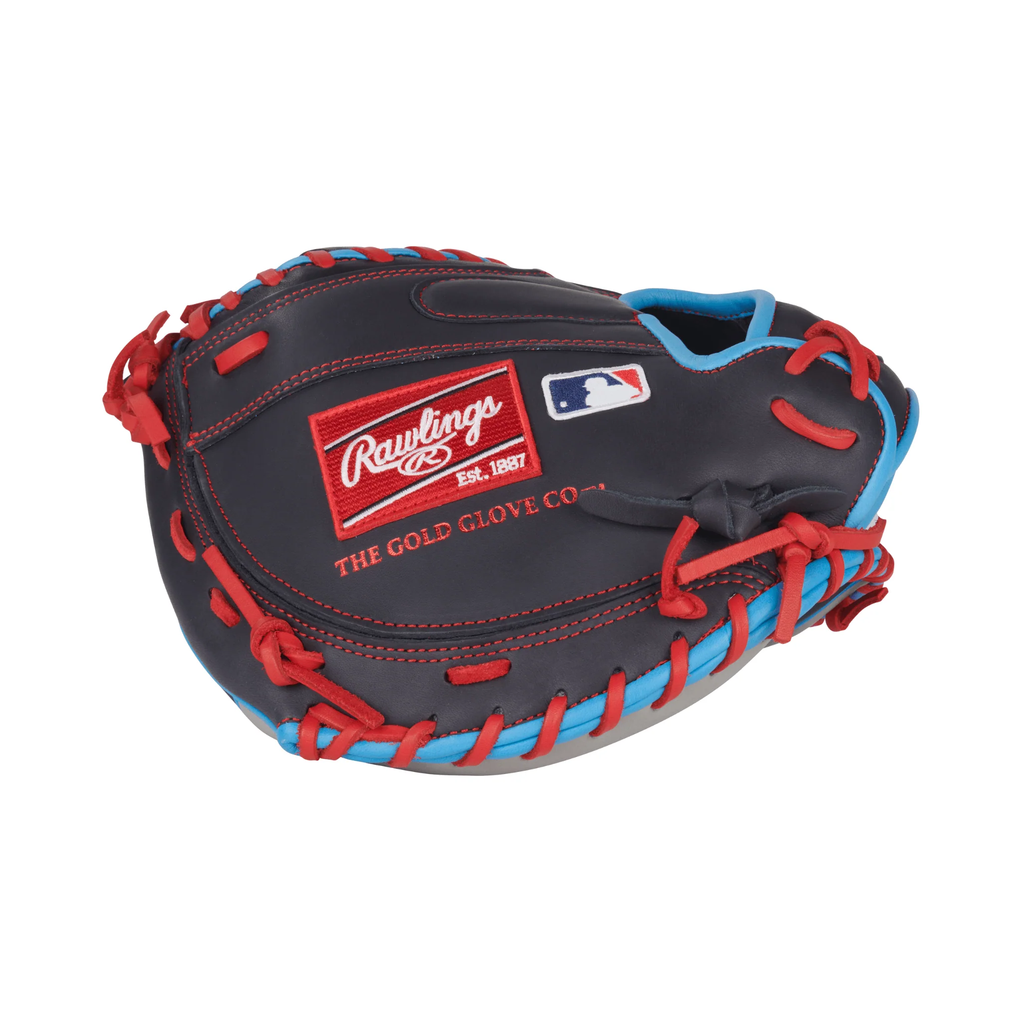 Rawlings NXT Series Catchers Mitt Baseball Glove 32.5" Navy/Gray - Image 4