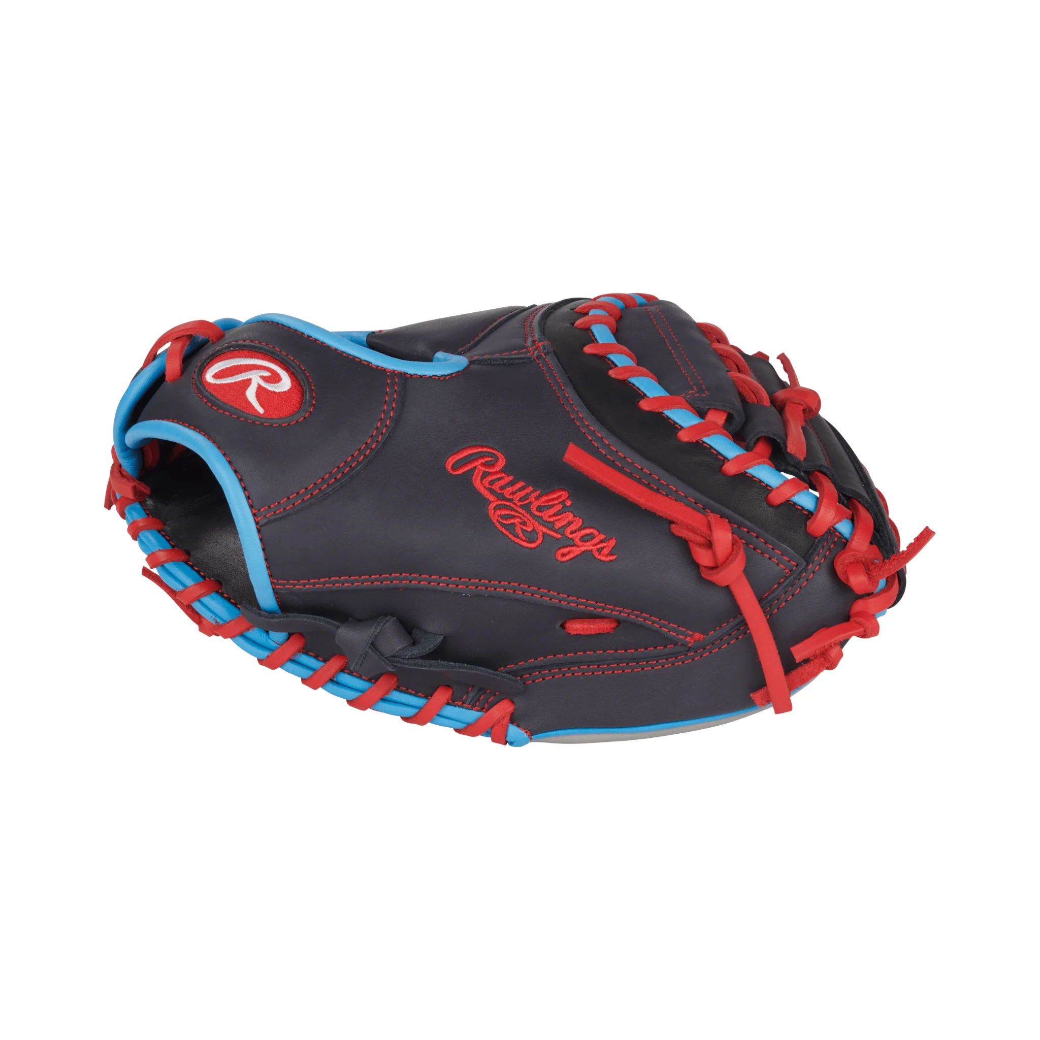 Rawlings NXT Series Catchers Mitt Baseball Glove 32.5" Navy/Gray - Image 5
