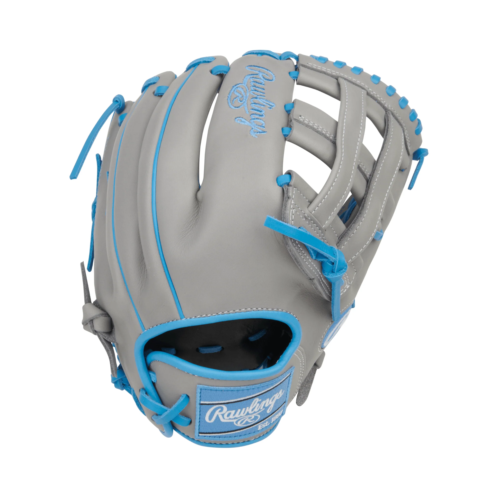 Rawlings NXT Series ContoUR Fit Utility Baseball Glove 12.25" Gray/Columbia Blue - Image 2