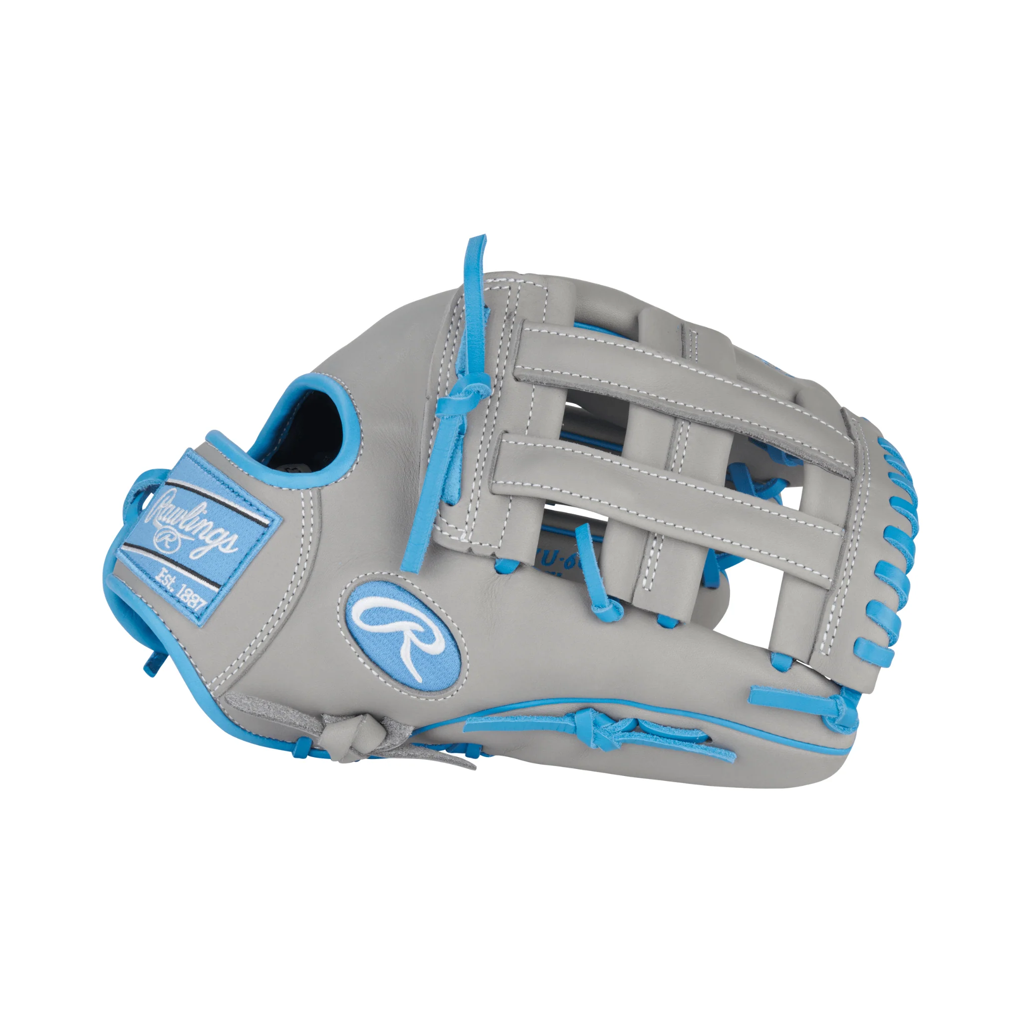 Rawlings NXT Series ContoUR Fit Utility Baseball Glove 12.25" Gray/Columbia Blue - Image 4
